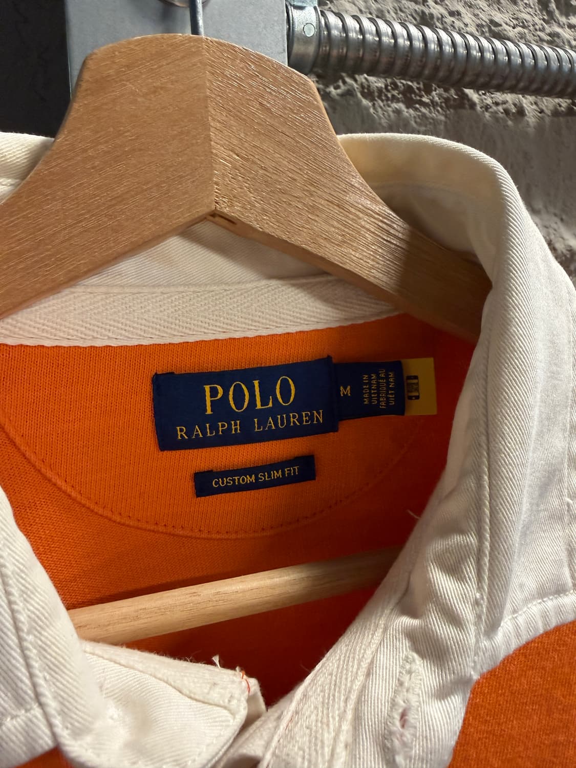 폴로 랄프로렌 스트라이프 럭비 셔츠 오렌지 M 상품이미지4