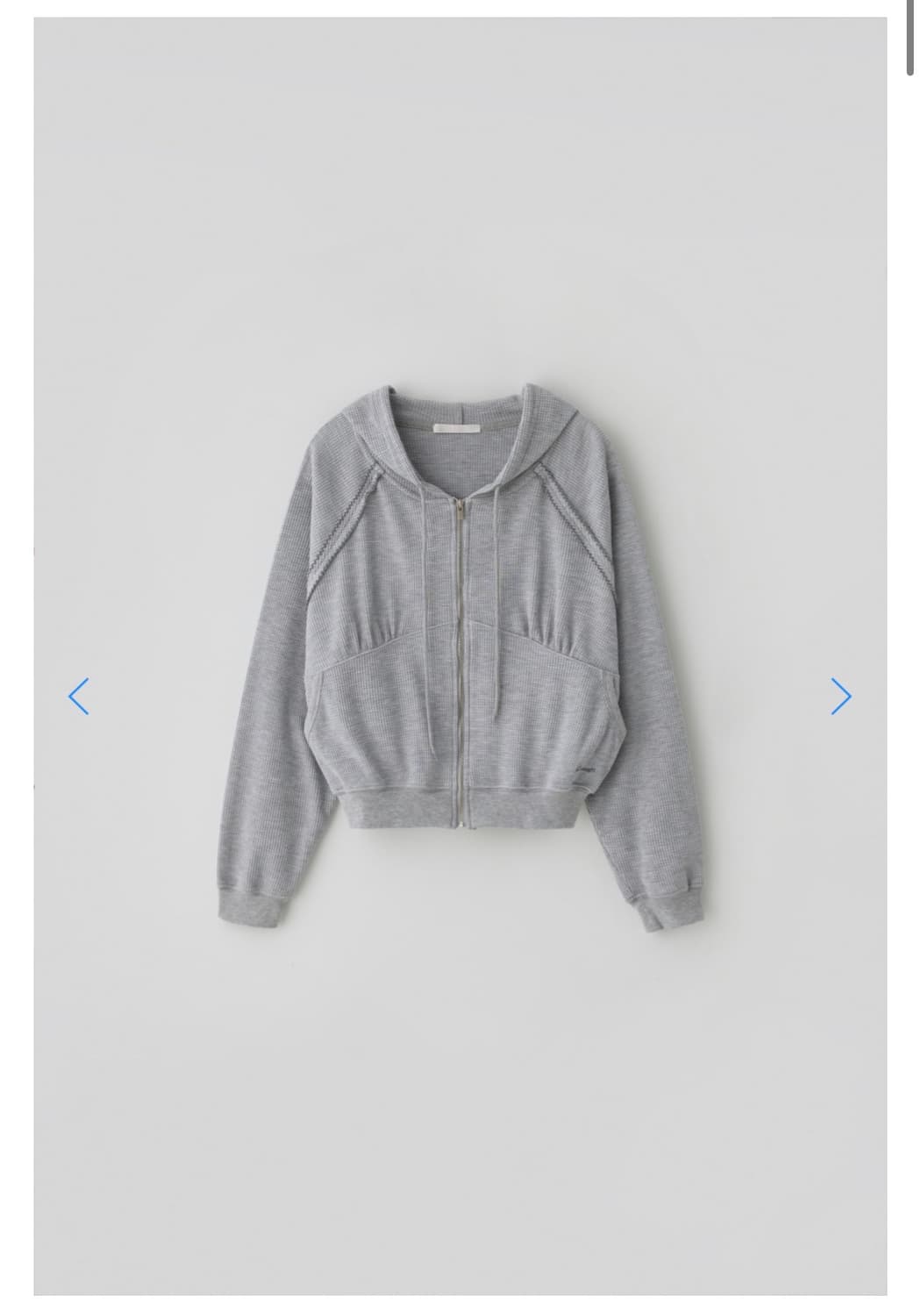 타낫 T/T Essential waffle hoodie (gray) 상품이미지1