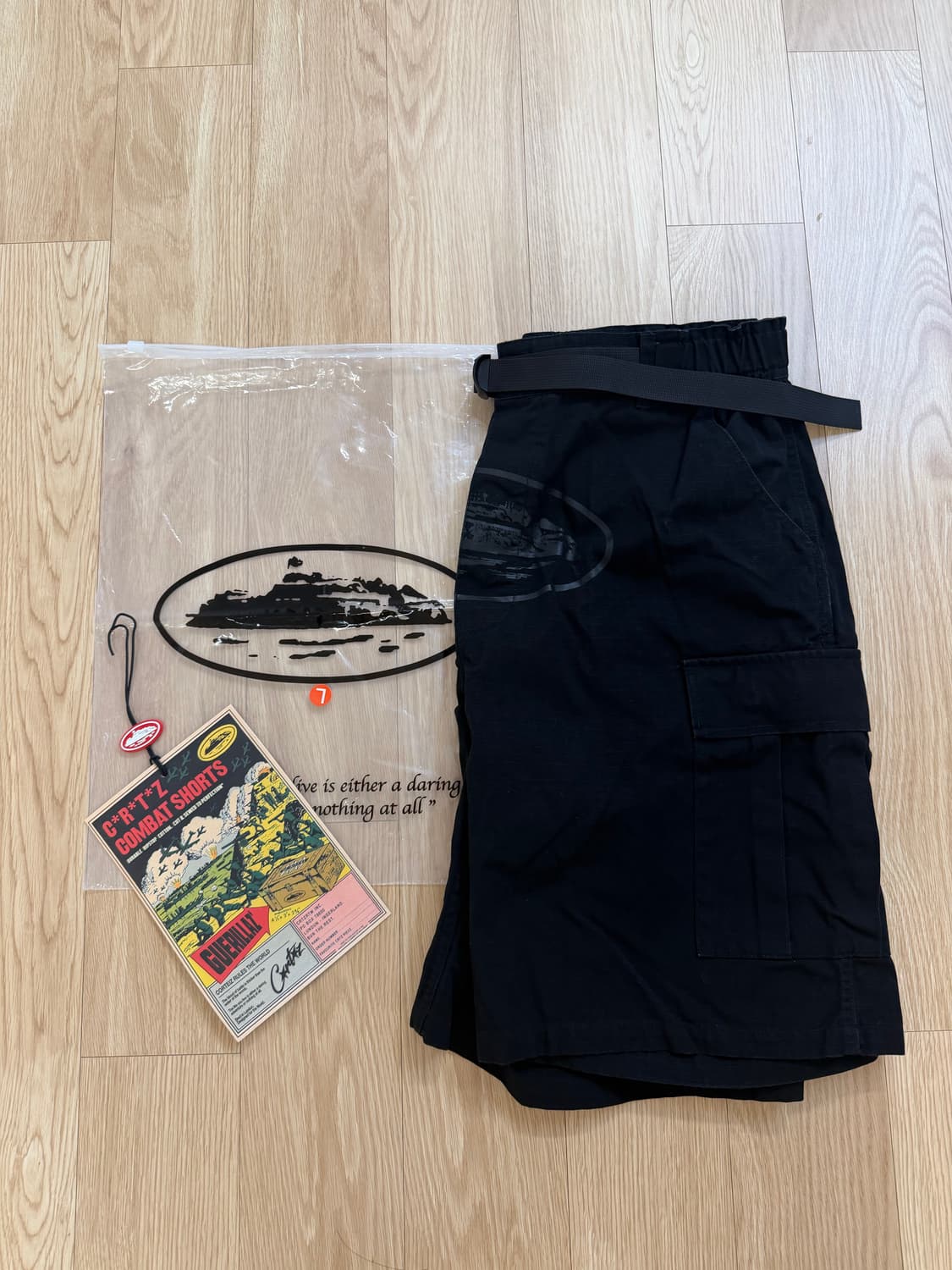 코르테이즈 corteiz 카고 반바지 트리플 블랙 상품이미지3