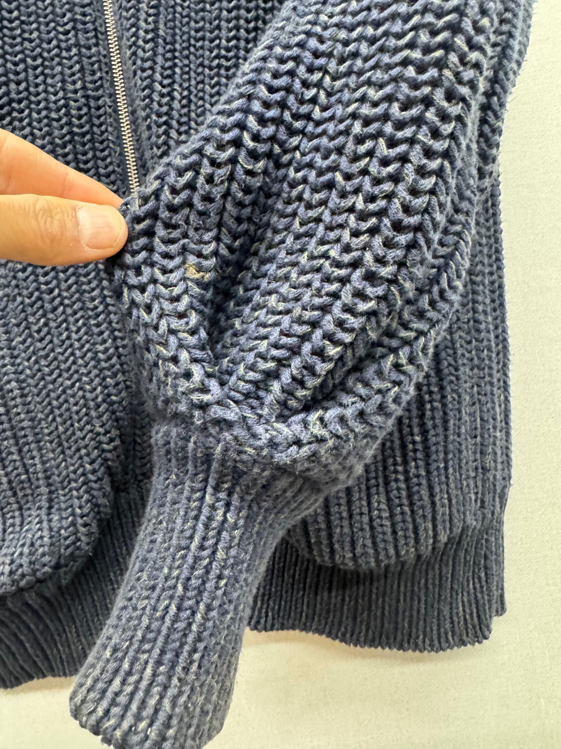 라코스테 코튼/울 터틀 니트 집업 S(L) 상품이미지4