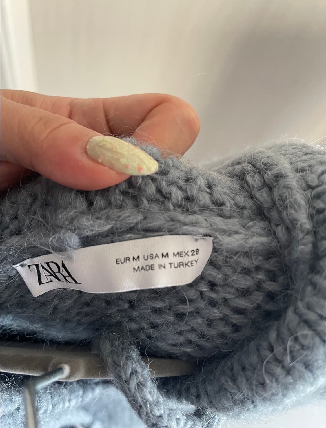 자라 니트 후드티 튜튜 레이어드 블루 상품이미지4