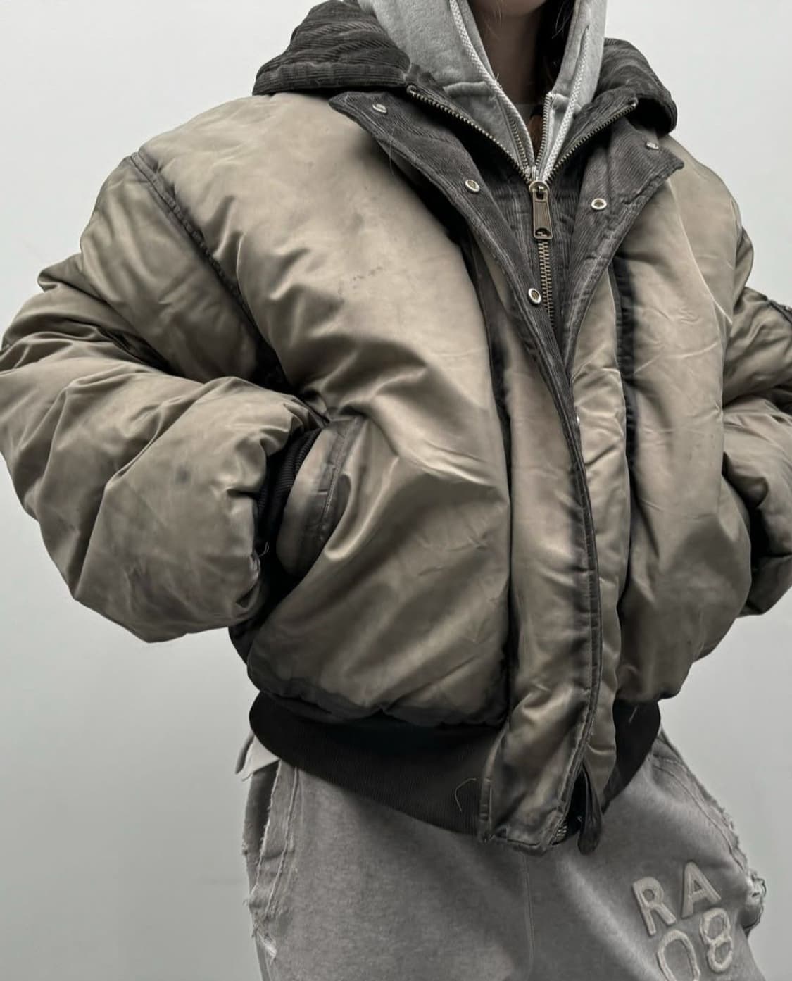 No faith studios 워시드 리버시블 헤비 봄버 상품이미지3