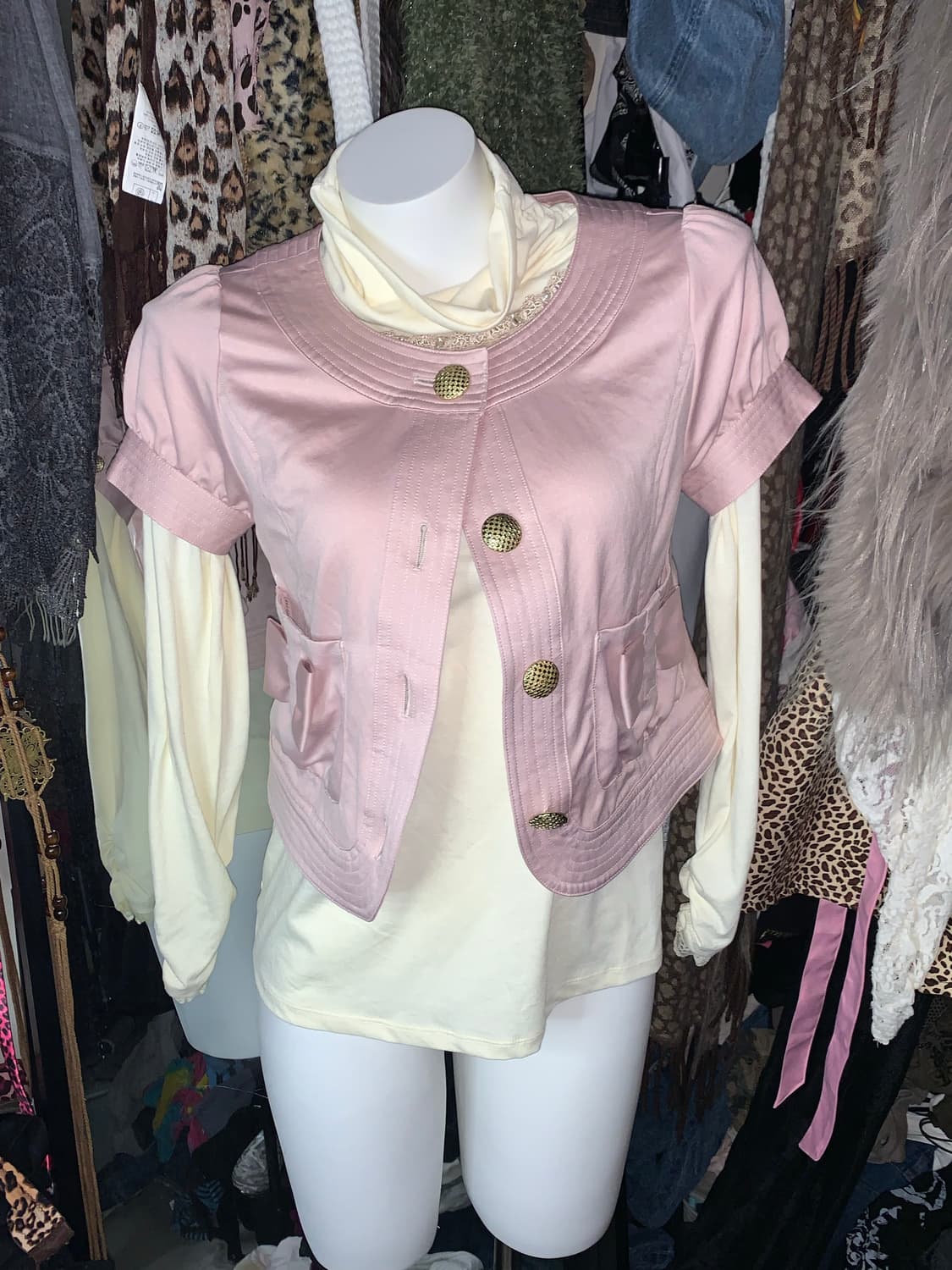 나나 하치st 로걀 핑크 퍼프 탑 상품이미지2