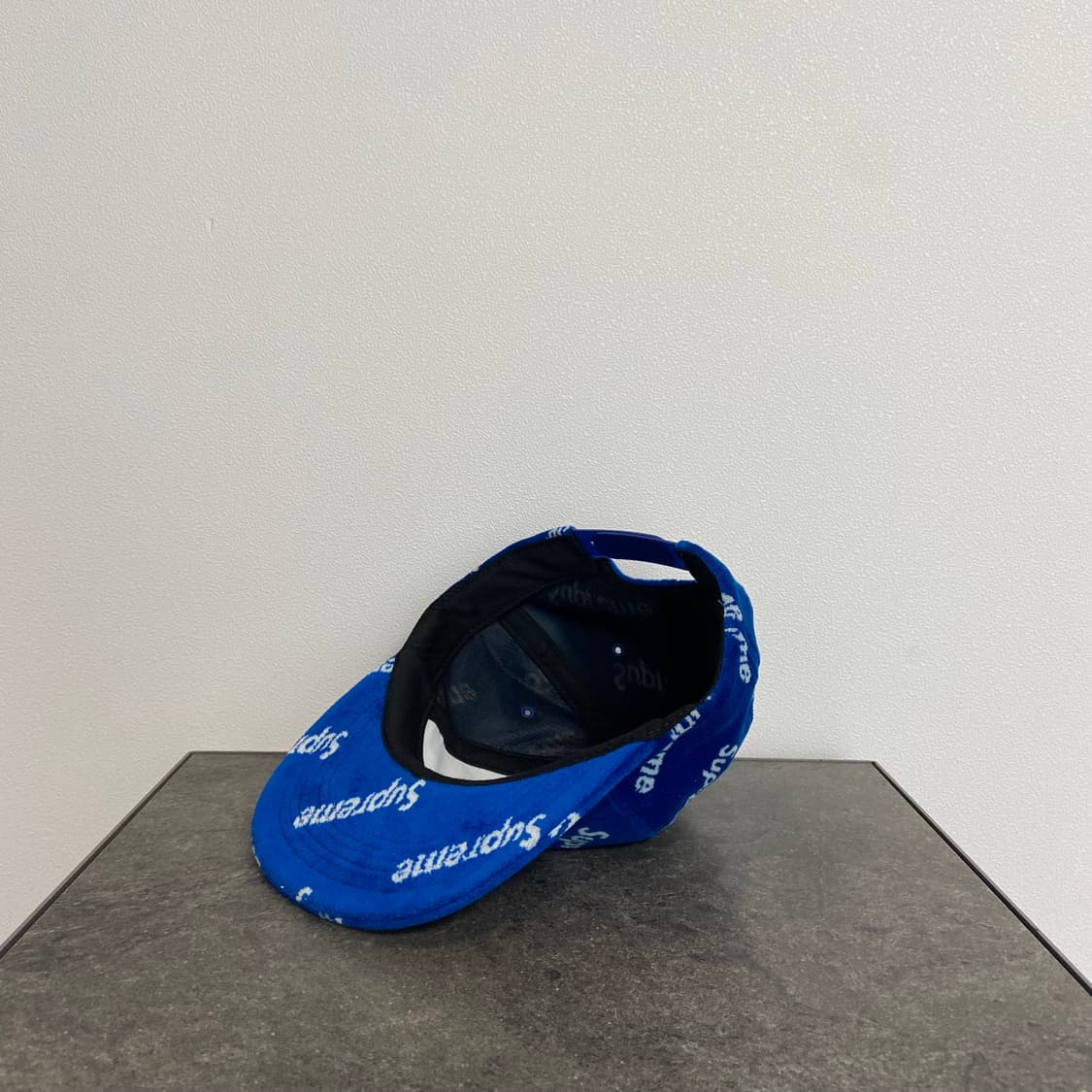 슈프림 벨루어 다이애그널 로고 블루 볼캡 볼캡 모자 6패널 캡 상품이미지6
