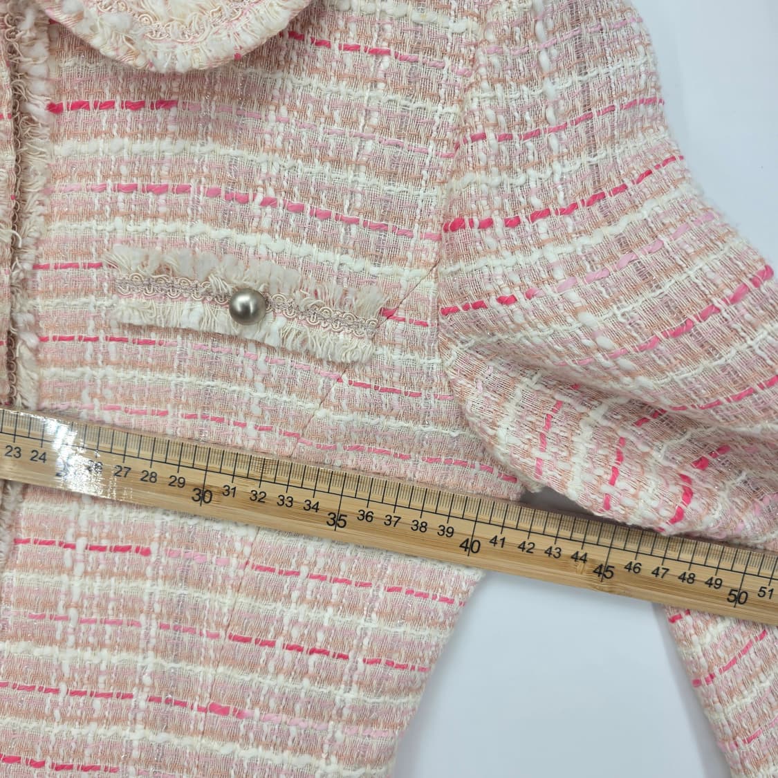 NAFNAF 파리 핑크 트위드 봄 코디 자켓 S 상품이미지3