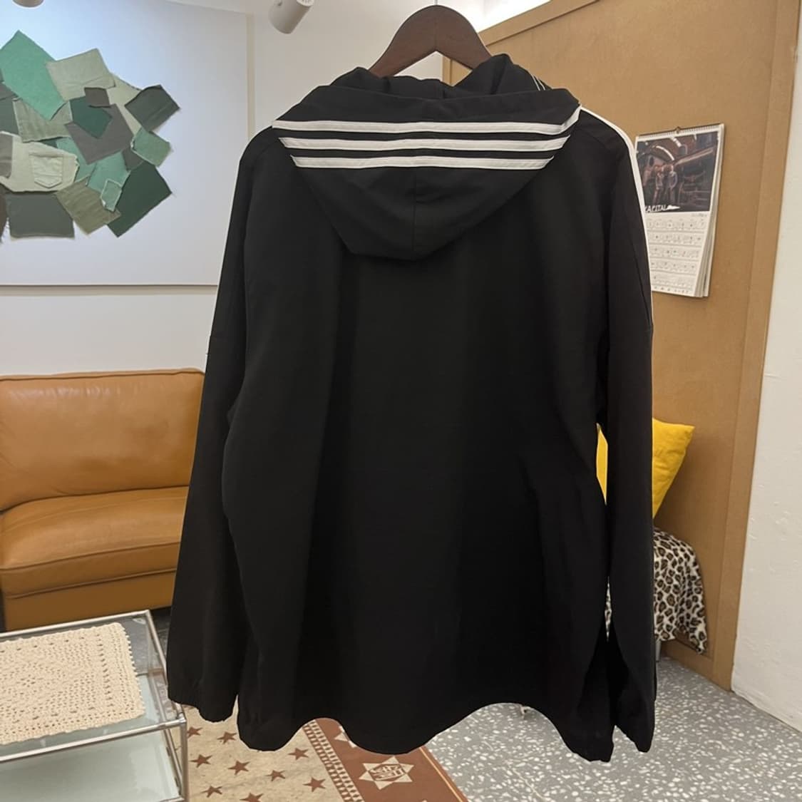 아디다스 캐주얼 스포티 져지 후드 반집업 아노락 3XL C10474 상품이미지4