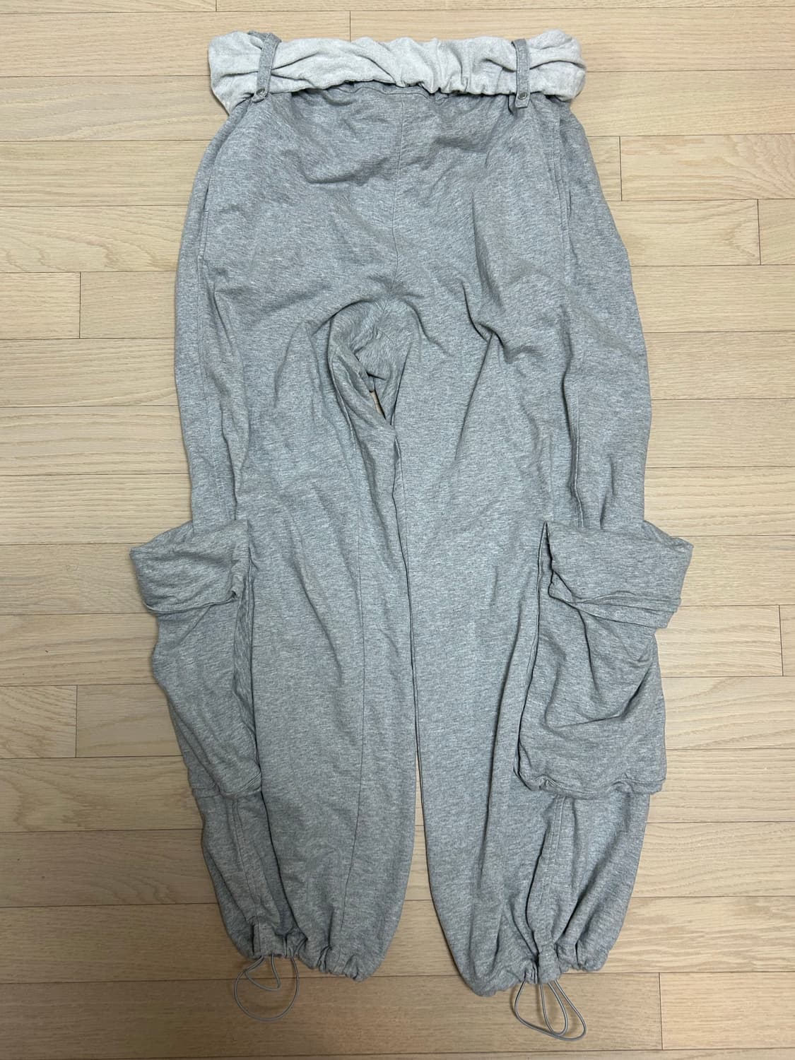 오픈와이와이 open yy 롤드 웨이스트 스웻 카고 팬츠 상품이미지2