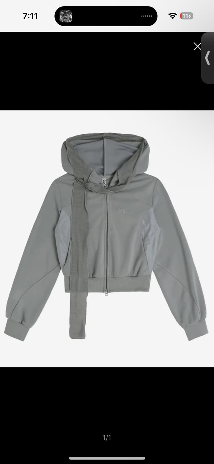 Muffler Boxer Crop Hoodie / Grey 상품이미지1