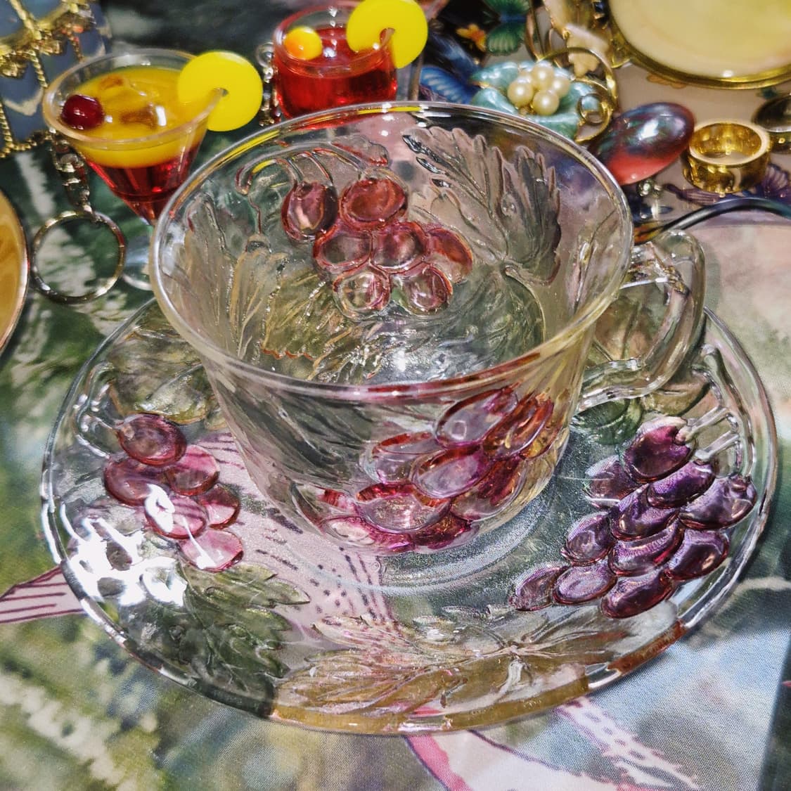 80s 오츠카 컬러 포도 잎사귀 세트 1p 상품이미지6