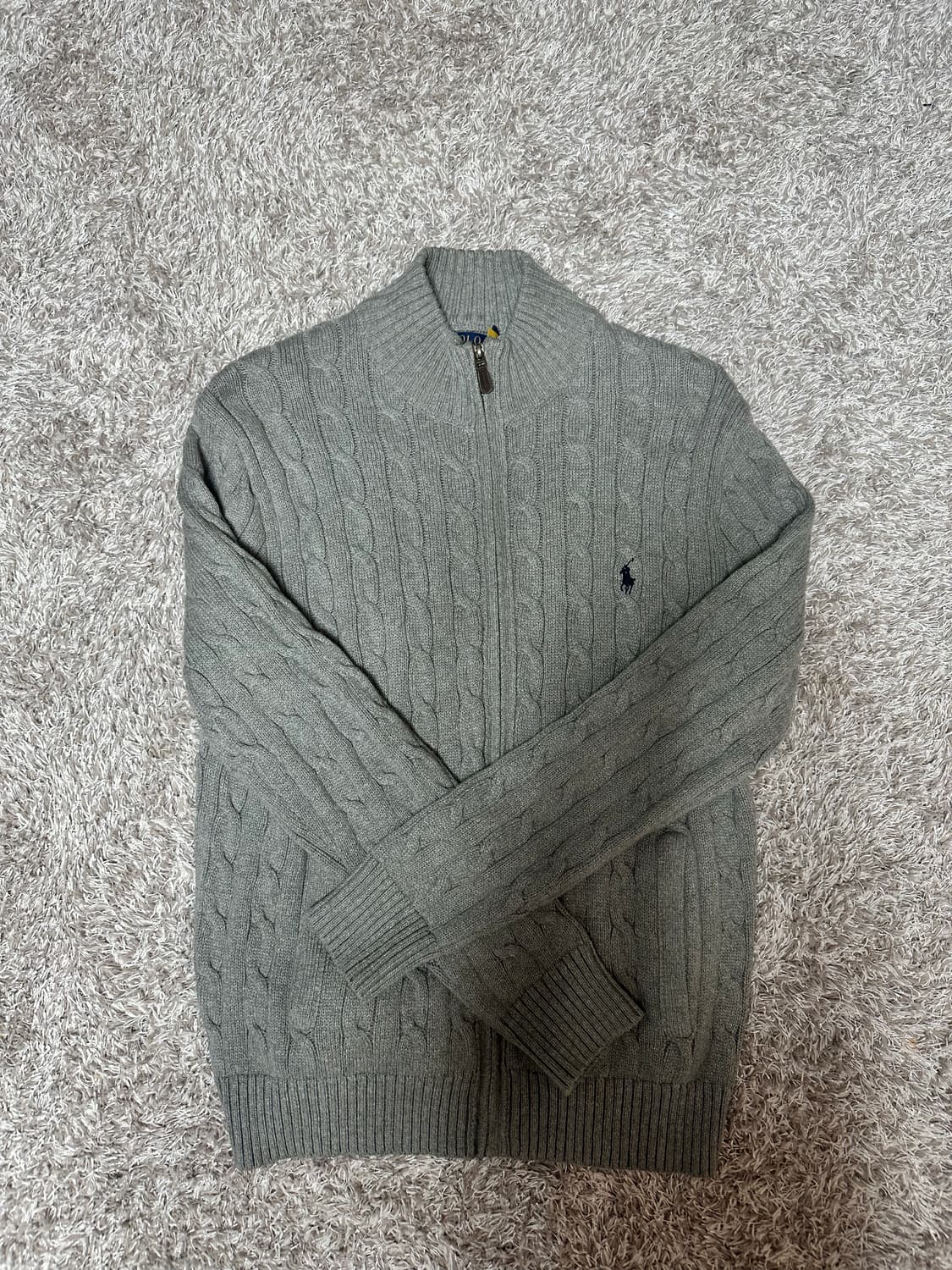 폴로 꽈베기 니트집업 상품이미지1