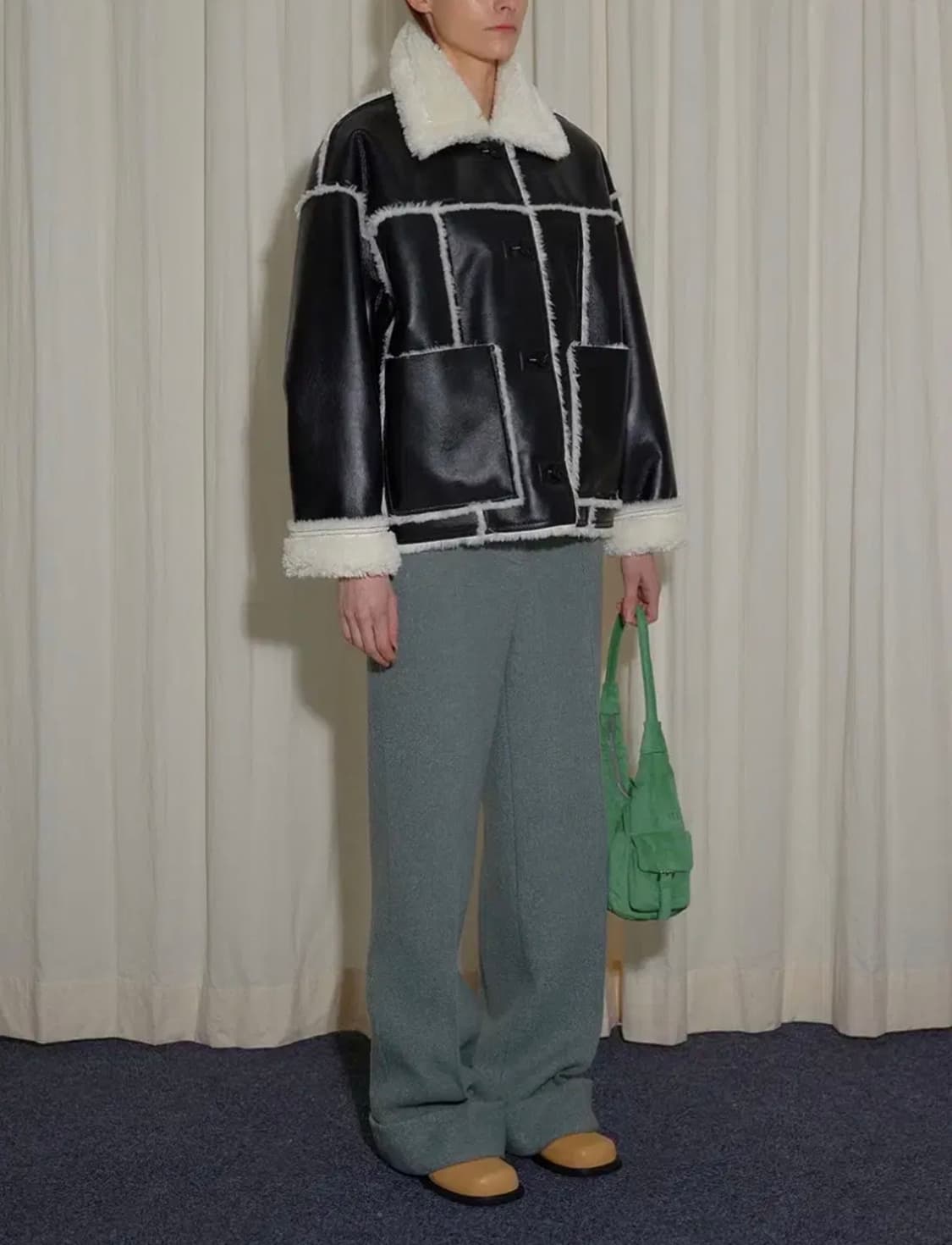 엔오르 가죽 무스탕 자켓 상품이미지3