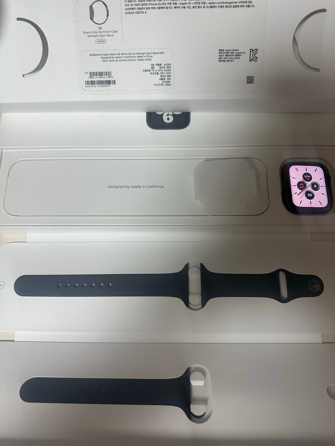 애플워치 se 스페이스그레이 44mm 배터리효율100 상품이미지1