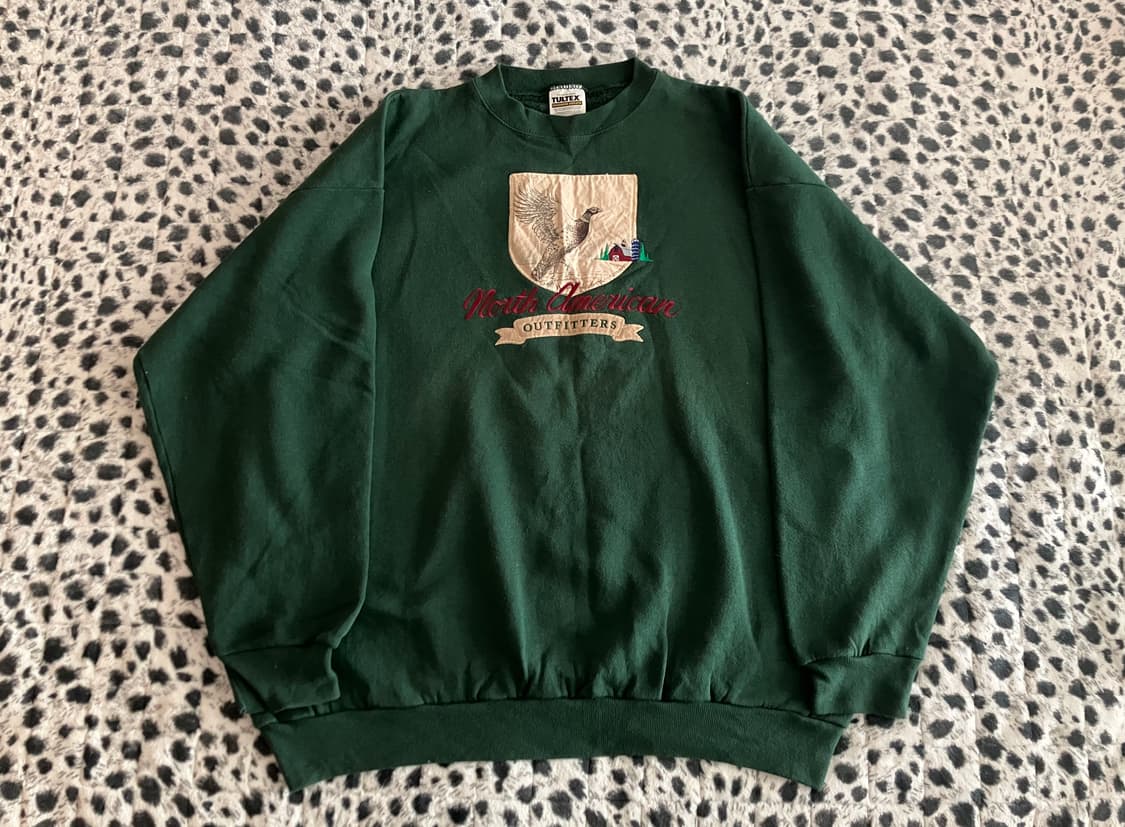 90s Tultex 툴텍스 50/50 그린 스웻셔츠 XL 구제 빈티지 상품이미지2