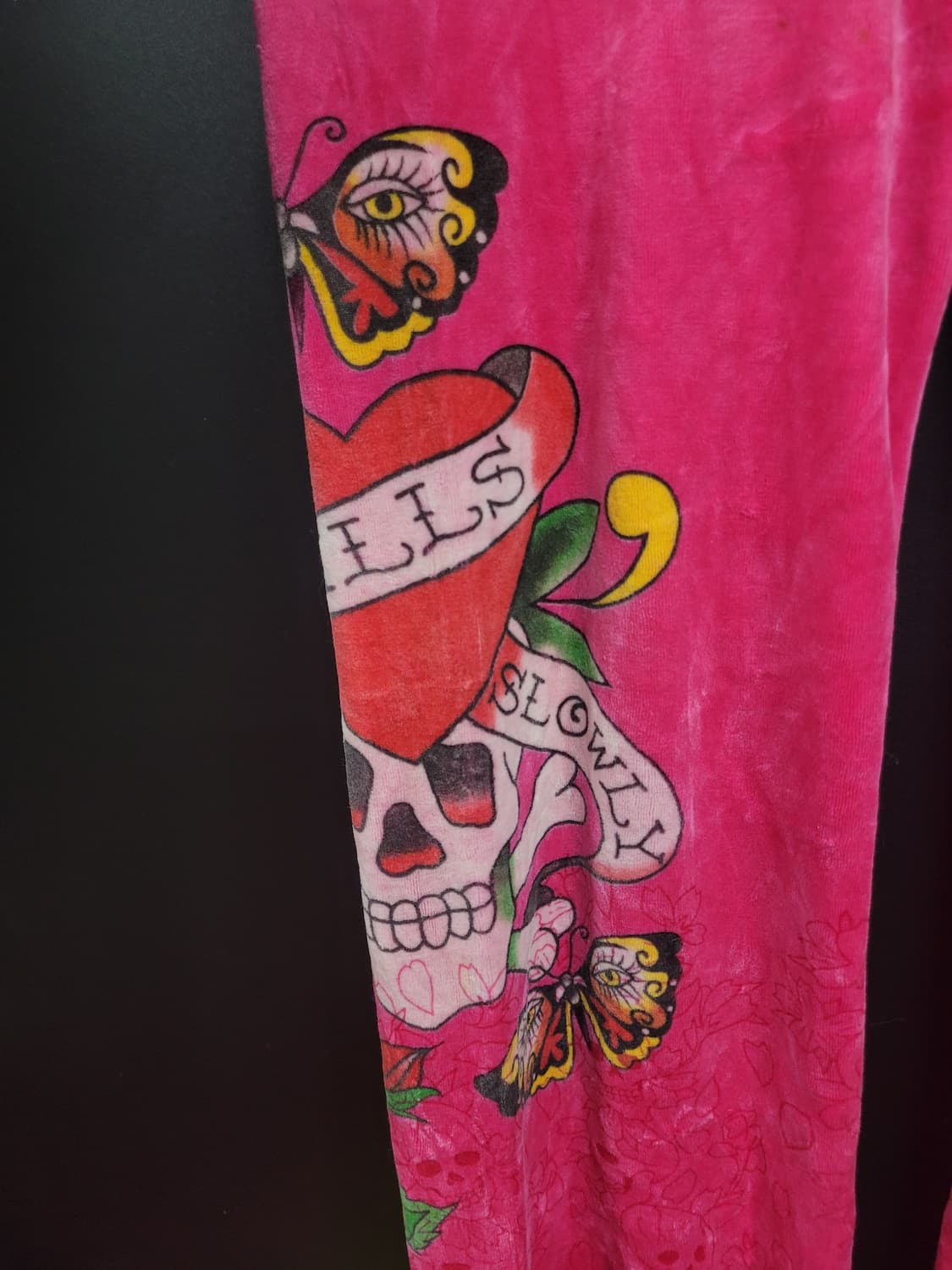 Ed Hardy 에드하디 올드스쿨 펑크 벨루아 트랙팬츠 상품이미지2