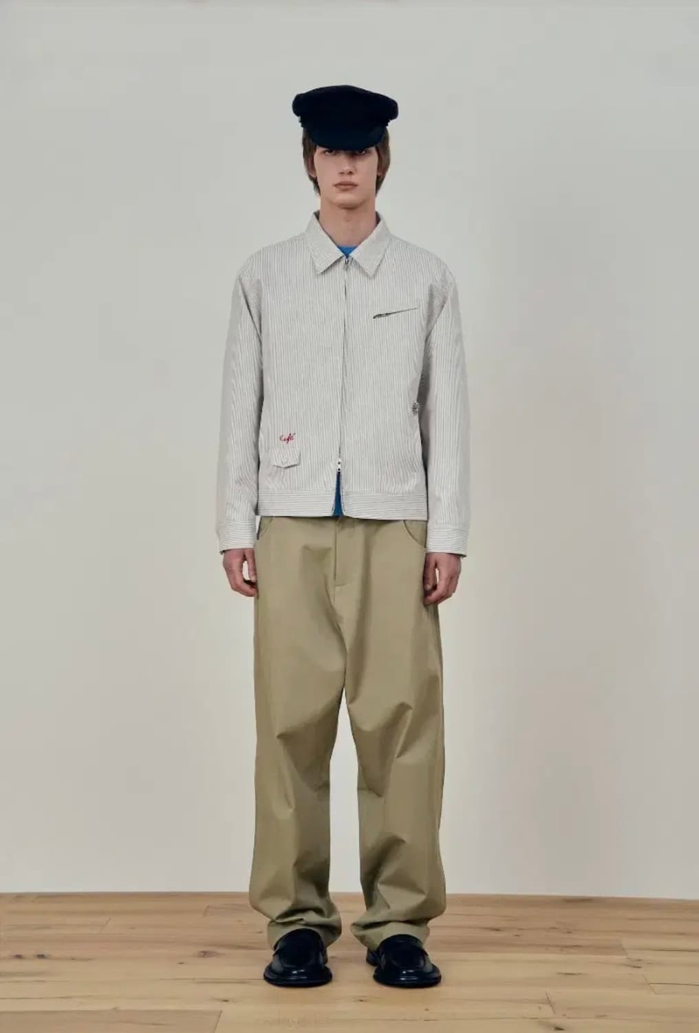 (L) Stu 스트라이프 아이보리 자켓 상품이미지1