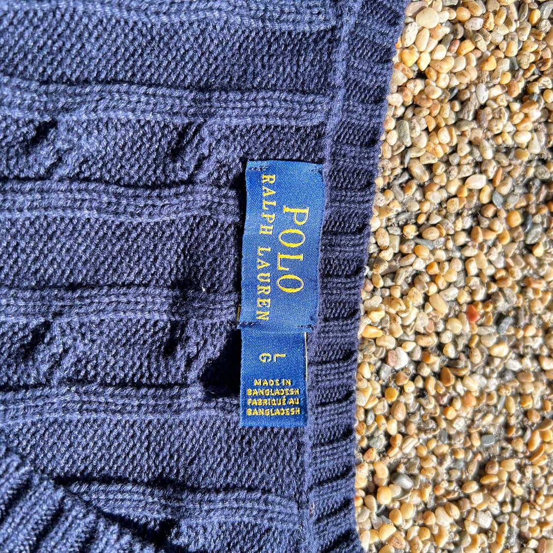 폴로 (POLO RalphLauren)네이비 브이넥 케이블 니트 상품이미지4