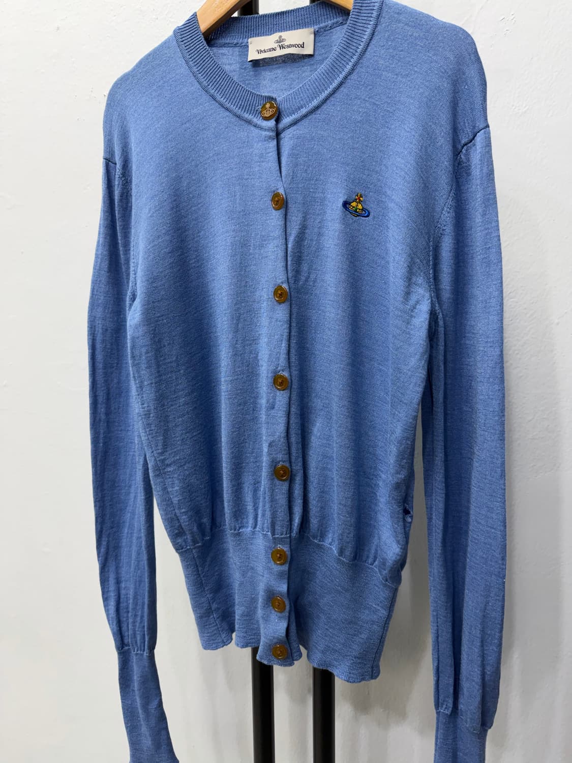 정품) 비비안웨스트우드 여성 블루 가디건 L 상품이미지3