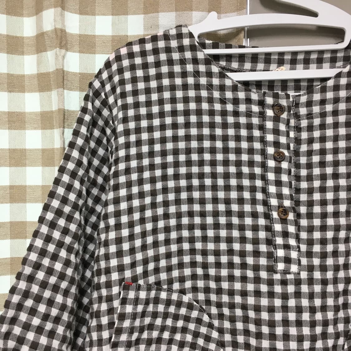 빈티지 모리걸 체크 블라우스 상품이미지2