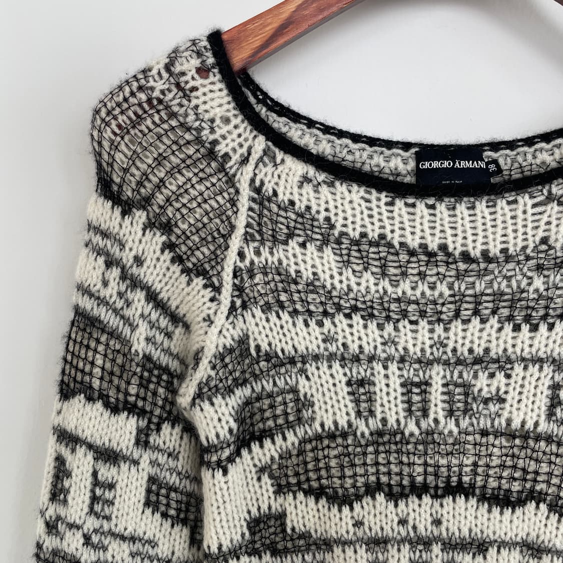 조르지오 아르마니 시스루 패턴 니트 상품이미지4