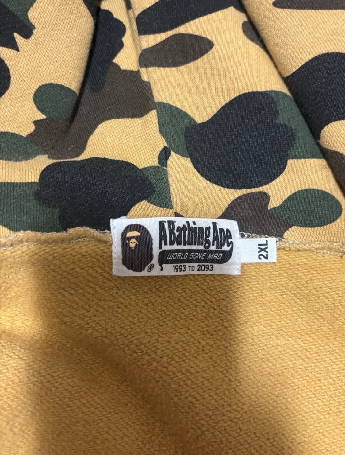 베이프 카모 샤크후드집업 2XL 판매 상품이미지3