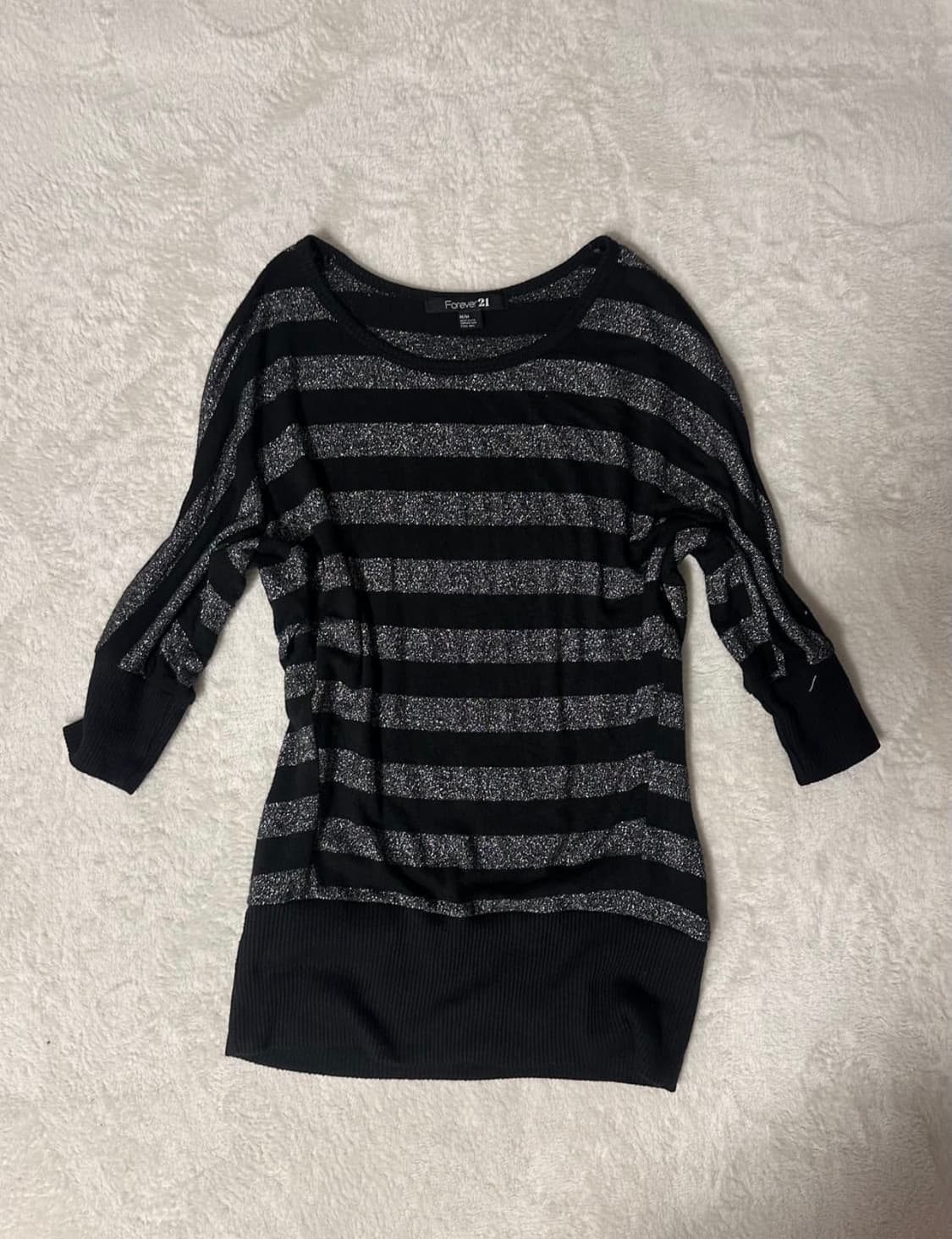 오네갸루 실버 글리터 단가라 니트 상품이미지2