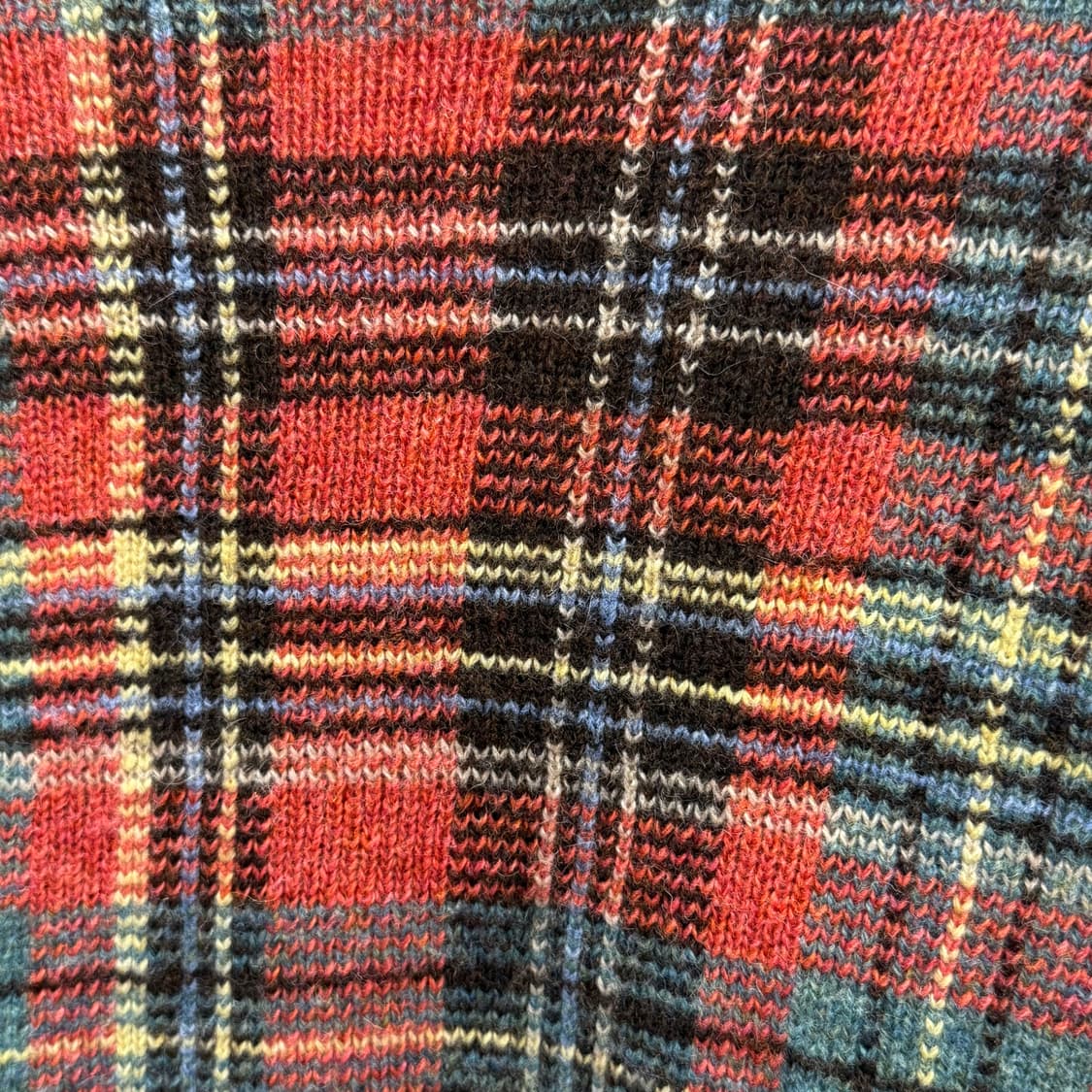 폴로 랄프 로렌 타탄체크 니트 스웨터 패치 포인트 레귤러핏 멀티 상품이미지6