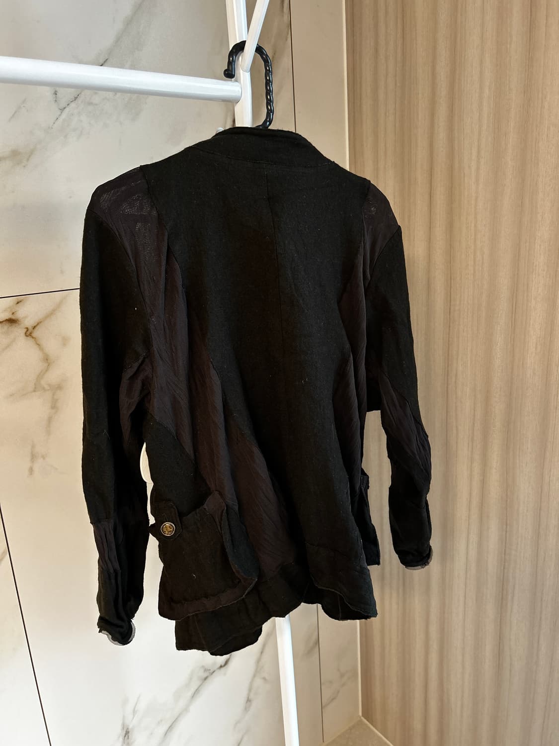 브라운 모직 시스루 셔츠 상품이미지2