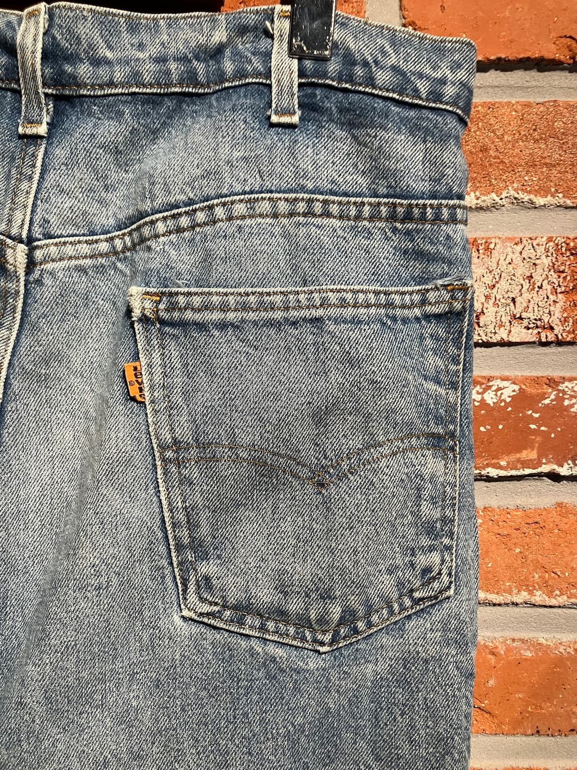 80s USA 빈티지 리바이스 517 오렌지탭 부츠컷 데님 팬츠 상품이미지6