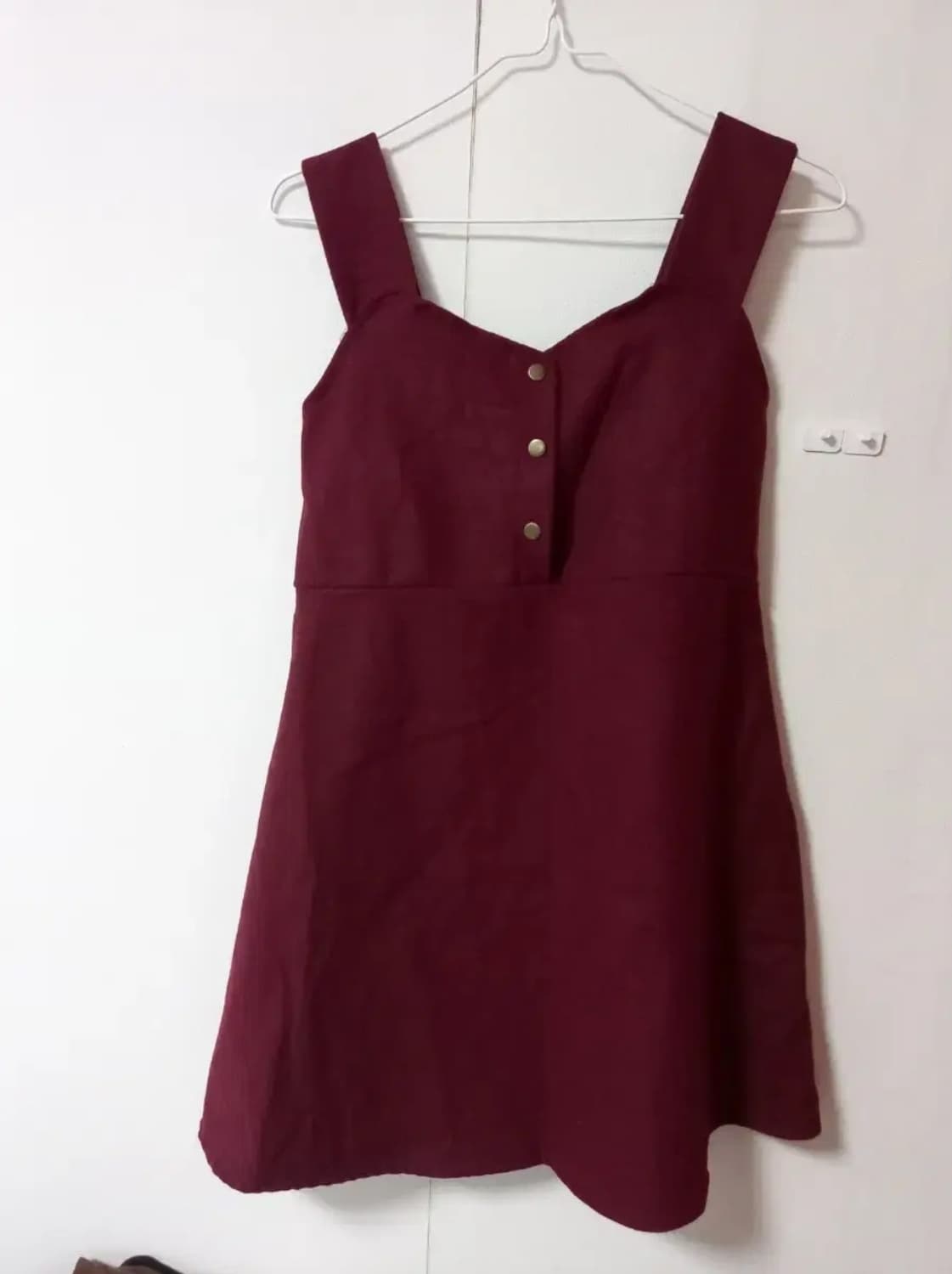 A라인 버건디 레드 빨강 뷔스티에 원피스 F 상품이미지1