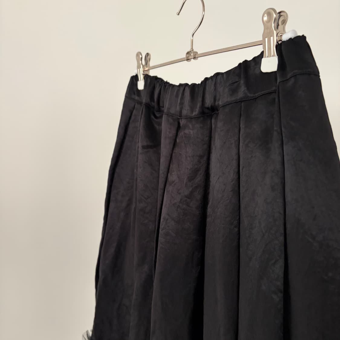 Satin Tulle Frill Detail Skirt 상품이미지7