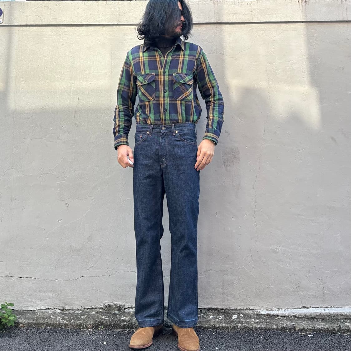 알카자 헤비 플란넬 체크 셔츠 상품이미지7