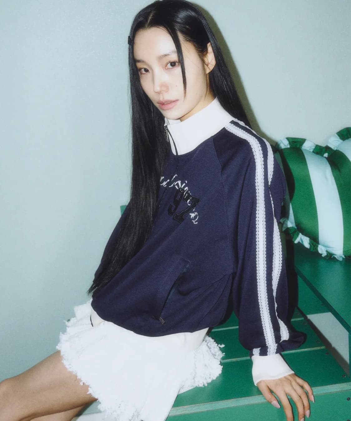 프렌다 97 LOGO HIGH NECK JERSEY JACKET NAVY 상품이미지1