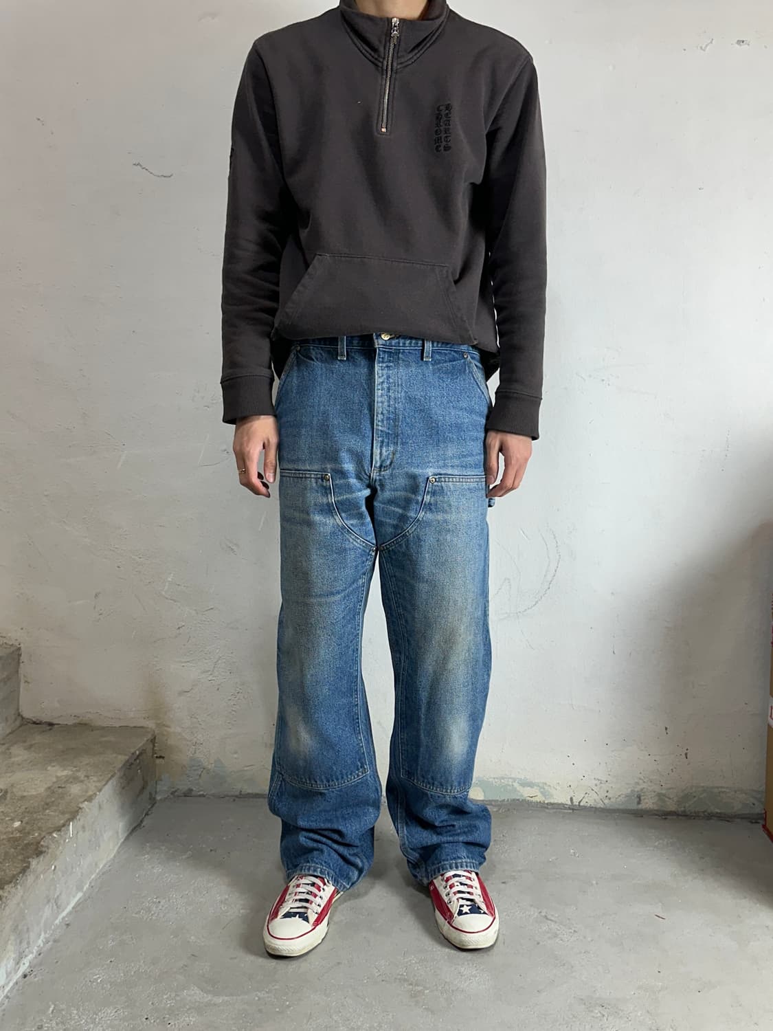 90's OG USA Made 칼하트 데님 더블니 칼하트 워크팬츠 썩블니 상품이미지2