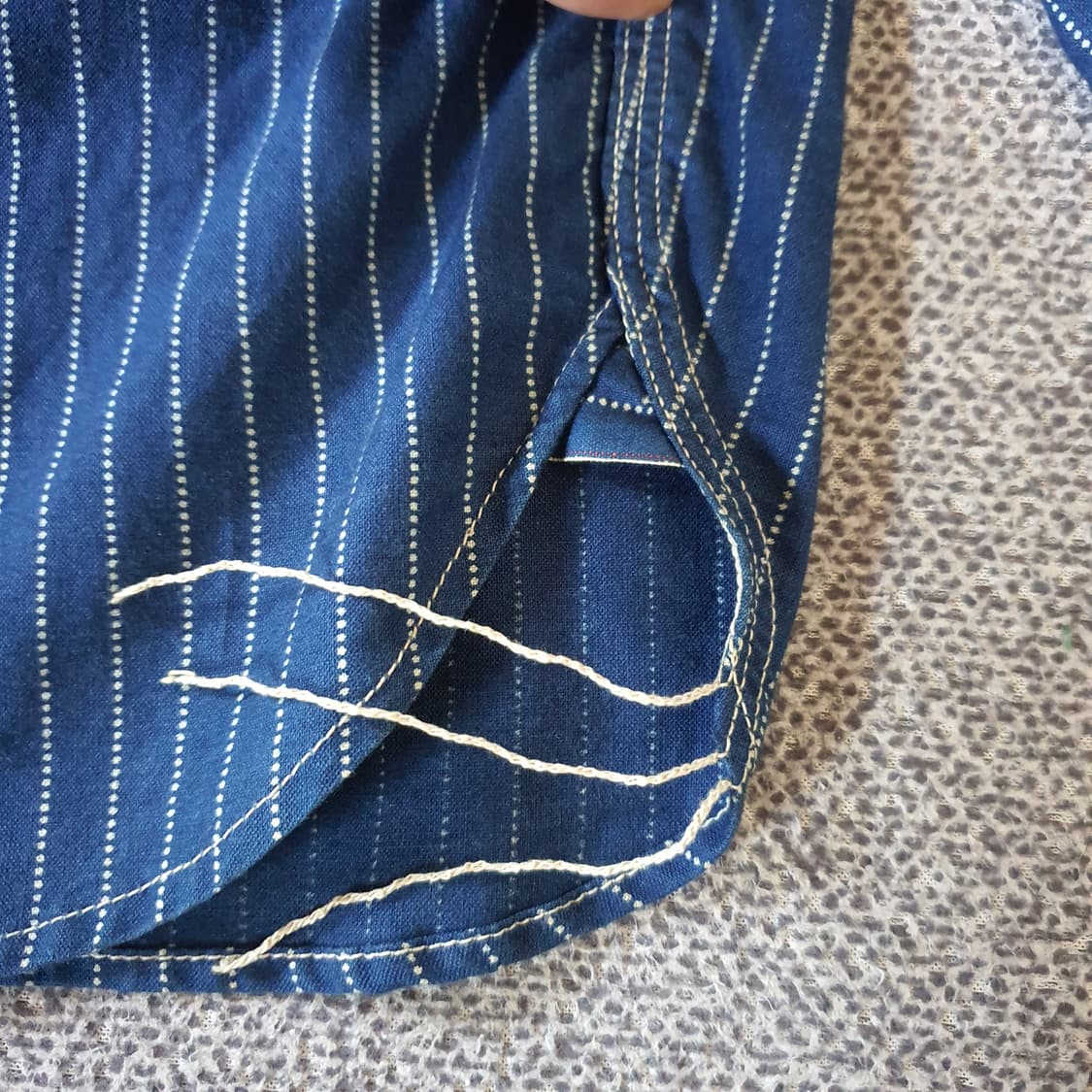 리얼맥코 더블 다이아몬드 와바시 스트라이프 워크 셔츠 상품이미지4