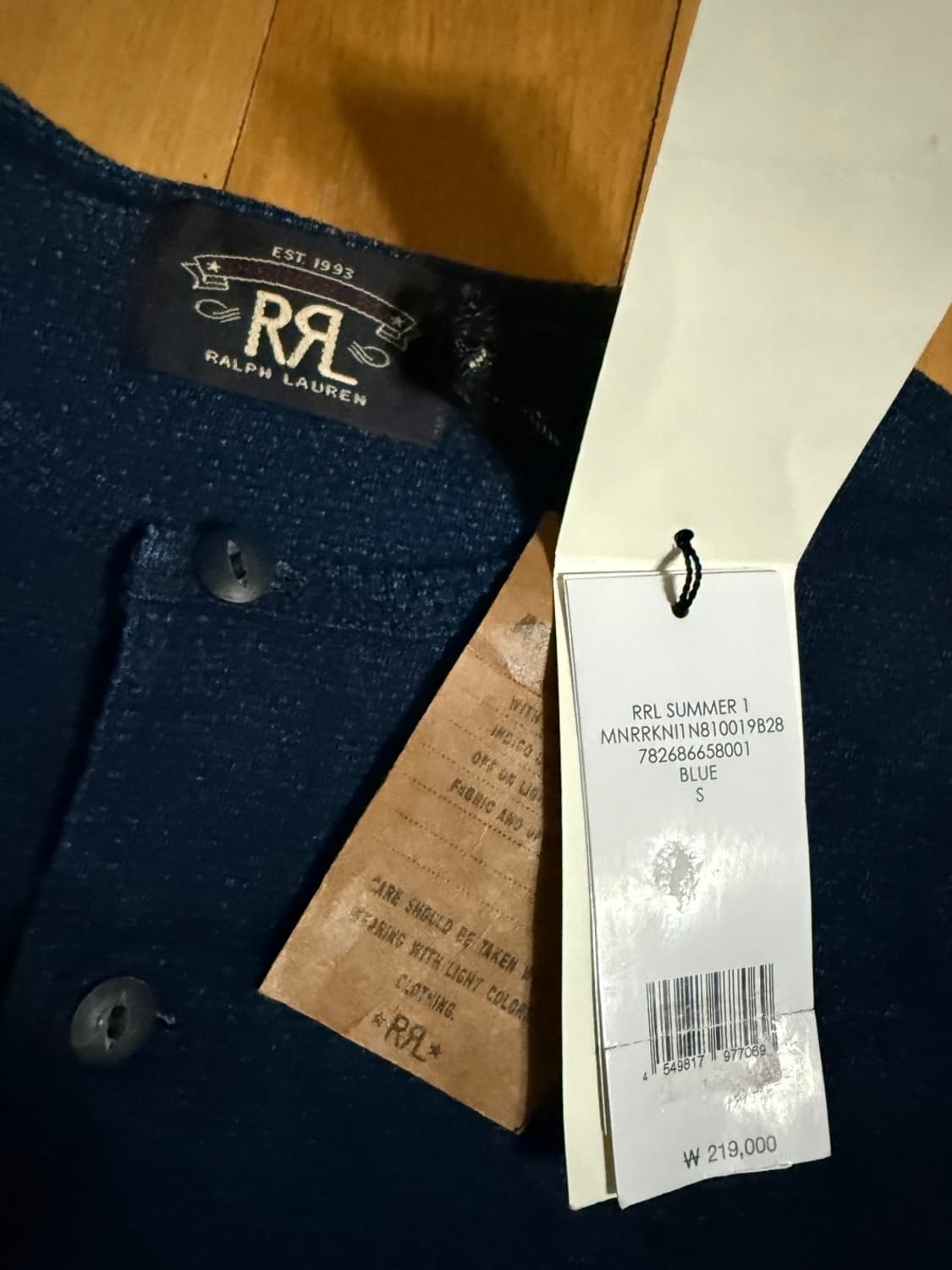 RRL 인디고 헨리넥 셔츠 상품이미지5