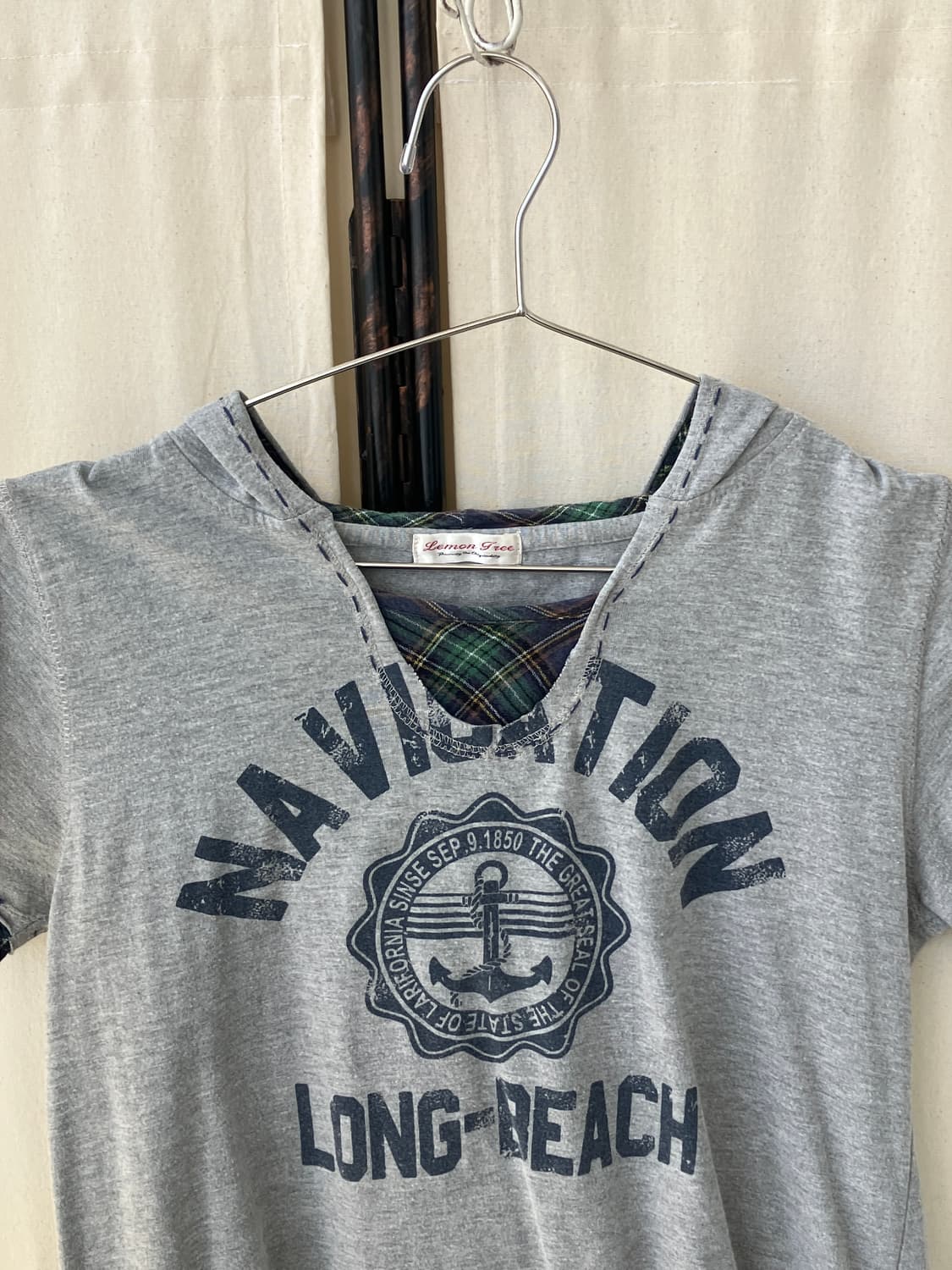  check layered hoodie half t-shirt 상품이미지9