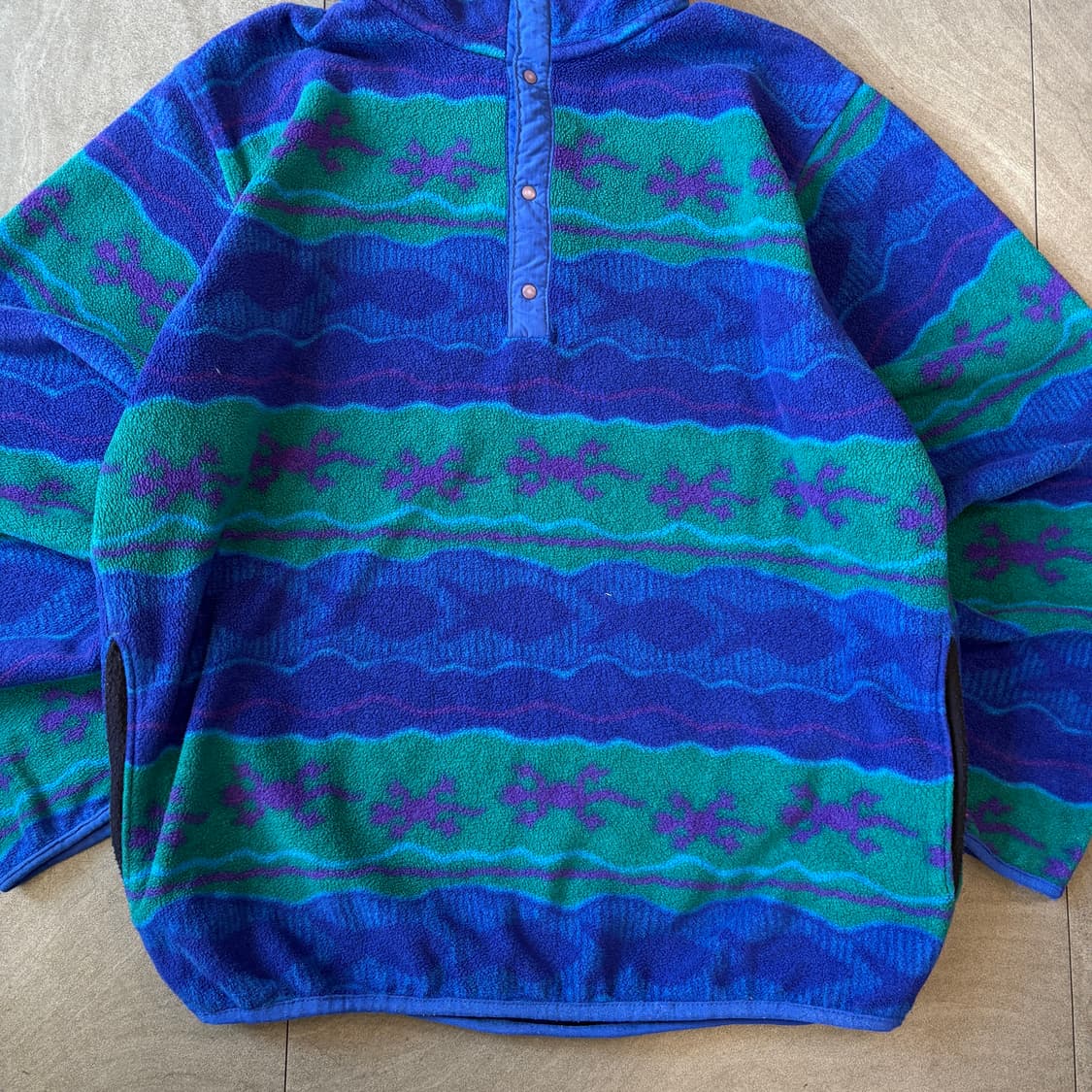 90년대 생산 llbean 엘엘빈 플리스 스냅티  상품이미지4