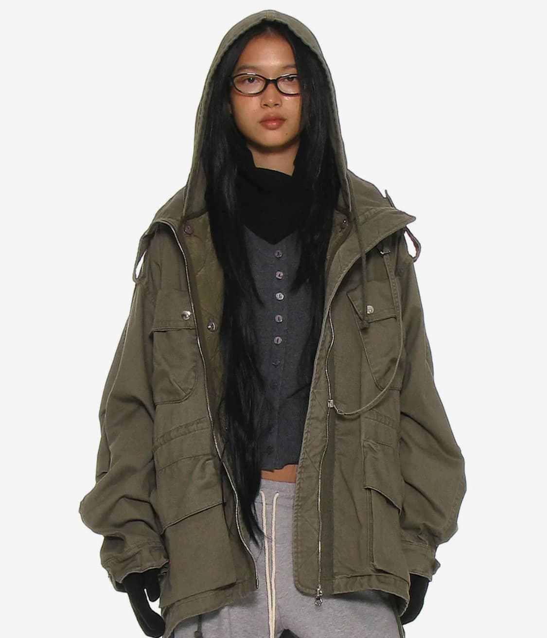 파르티멘토 우먼 FIELD JACKET_카키그린 새제품 상품이미지1