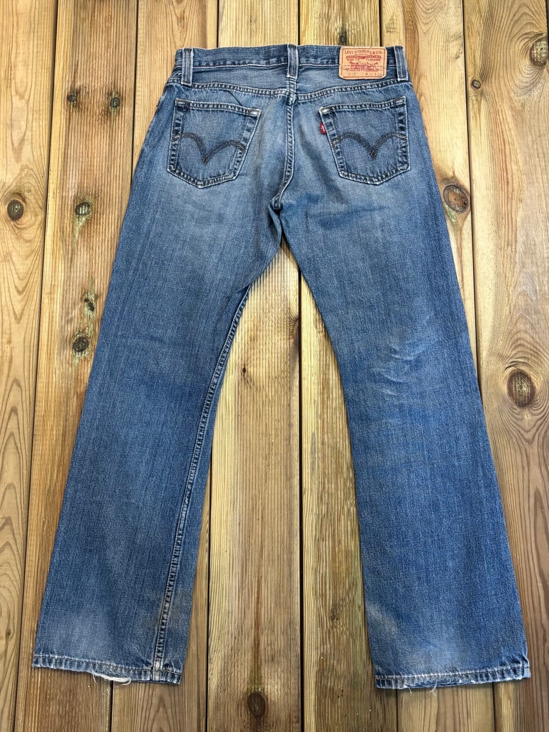 Levi’s 527 로우 부츠컷 데님 팬츠 연청 워시  상품이미지7