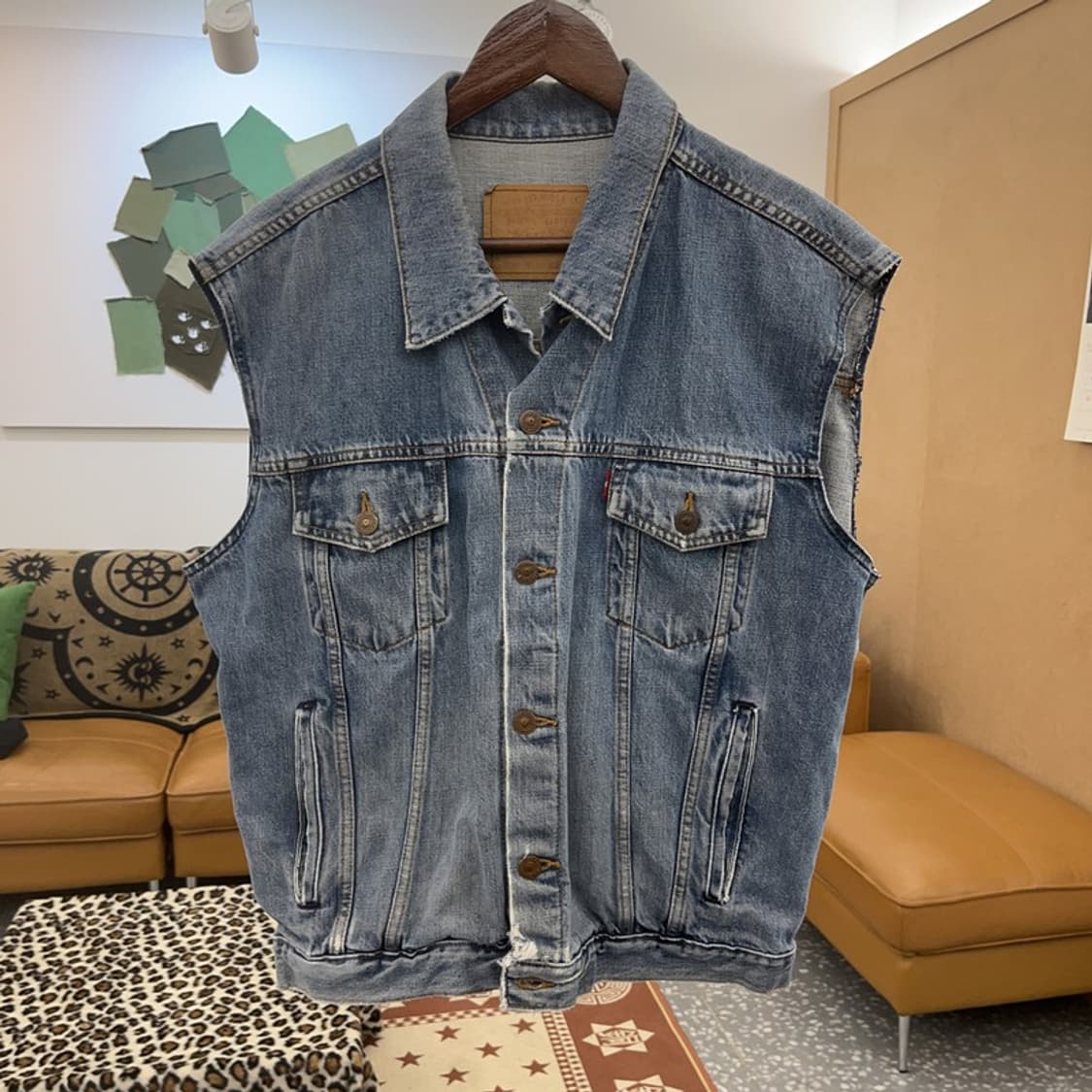 리바이스 빈티지 컨트리 트러커 그런지 데님 조끼 105 C09015 상품이미지2