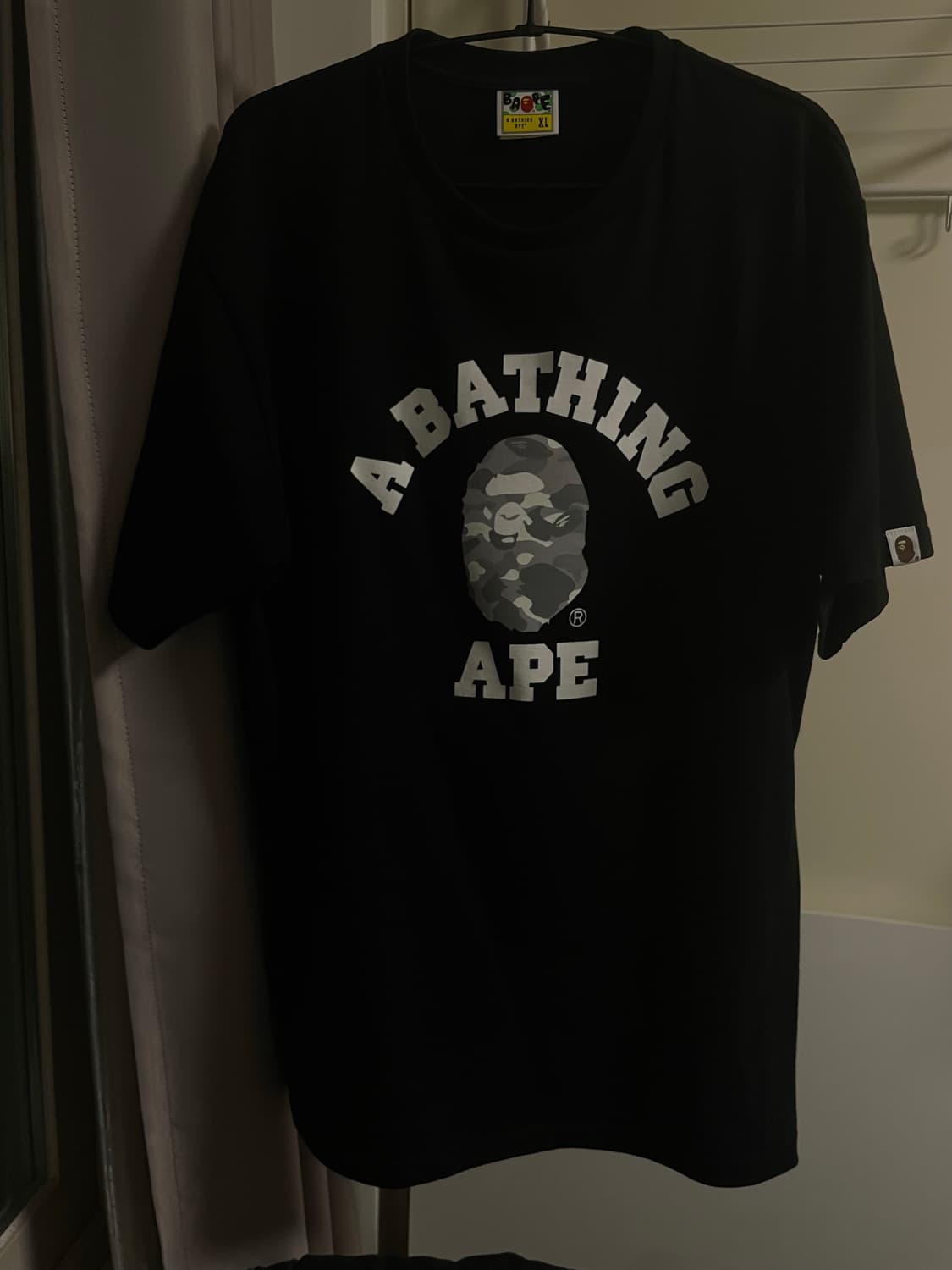 베이프 시티 카모 컬리지 티셔츠 블랙그레이 상품이미지1