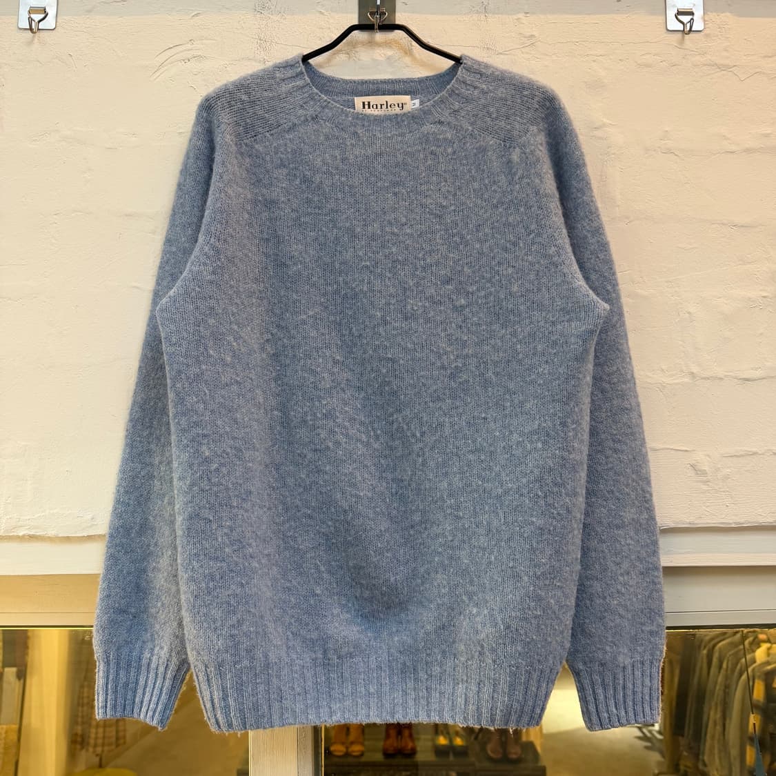 Harley of Scotland 크루넥 울 니트 스웨터 M 상품이미지1