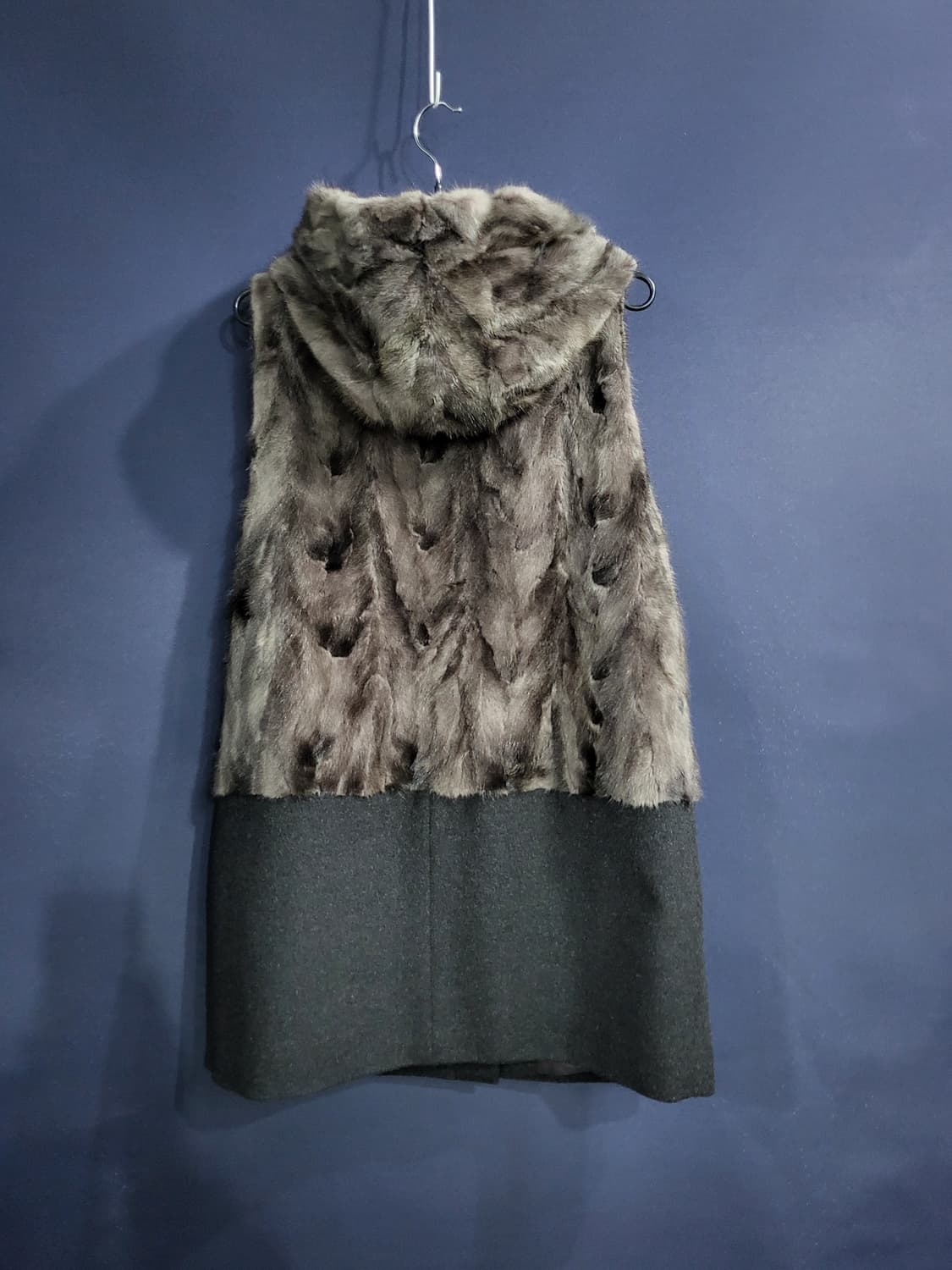 macaw 마코 천연밍크 후드베스트 상품이미지7