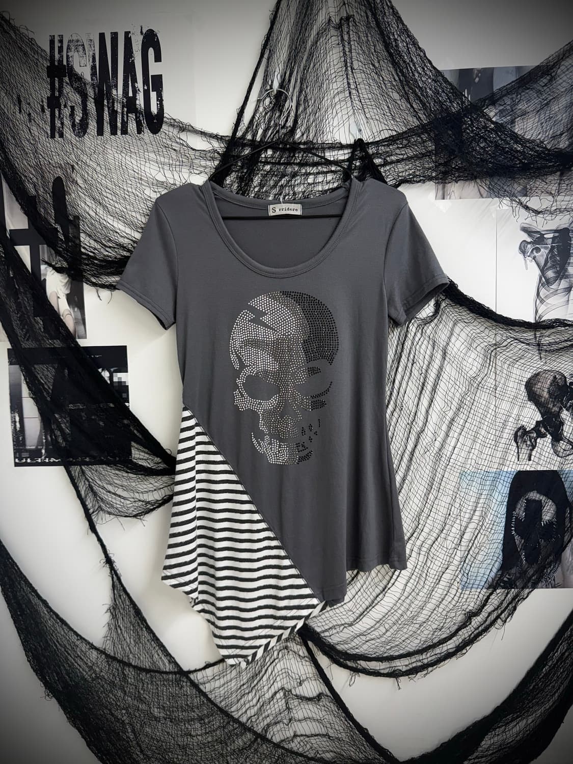 Skull beads detailed halfsleeve 상품이미지2