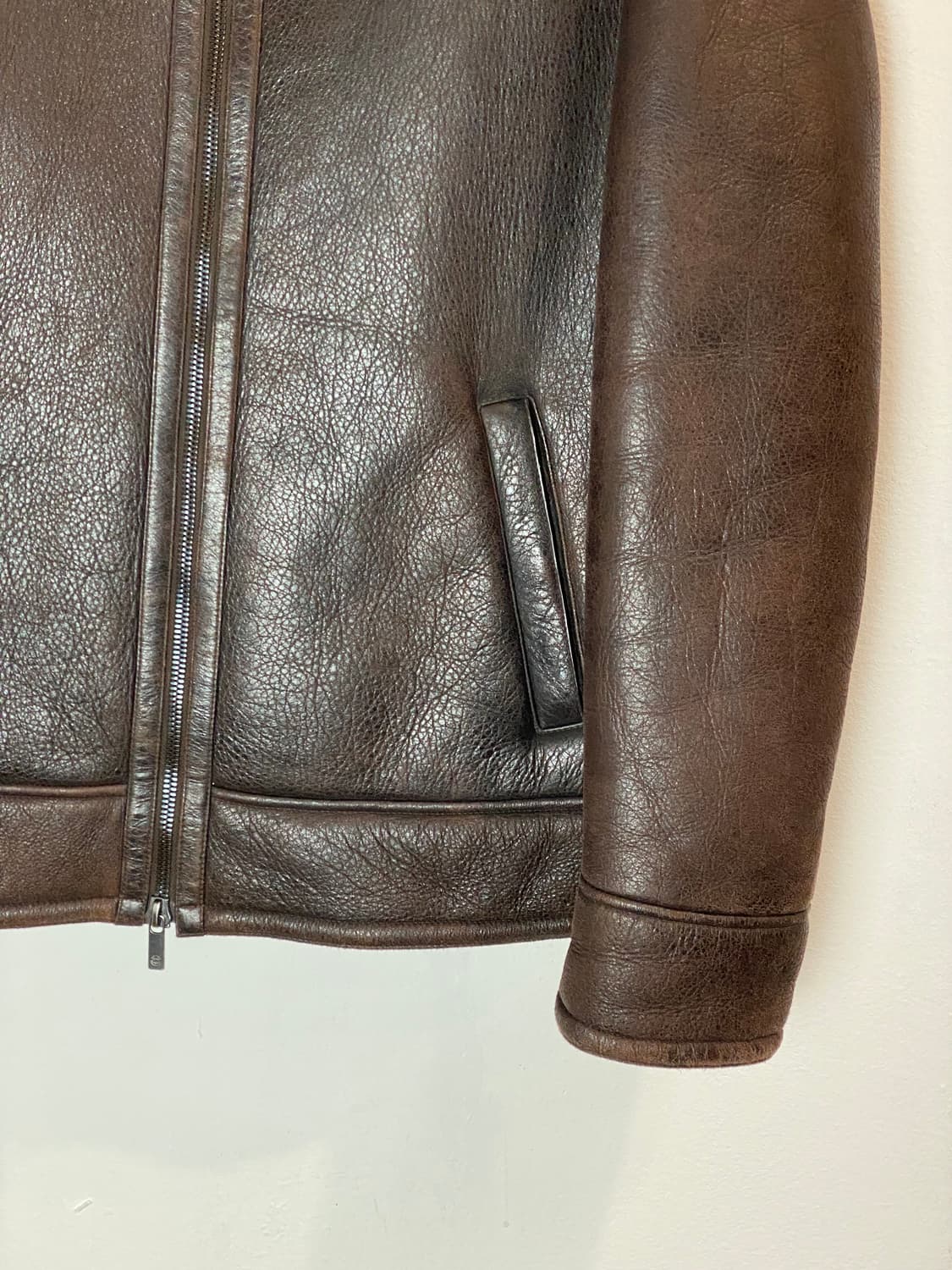 마시모 두띠 시어링 레더 자켓 상품이미지4