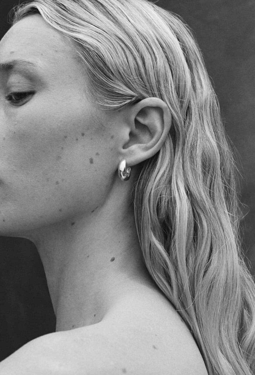 (F) 소피부하이 Slim Hinged 후프 이어링 실버 상품이미지3