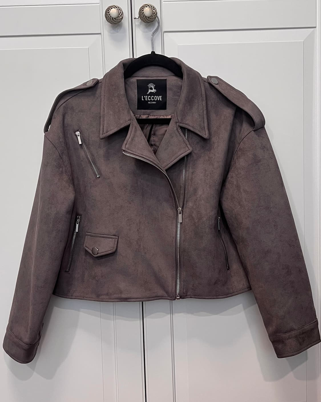 퍼플 스웨이드 무스탕 자켓 상품이미지1