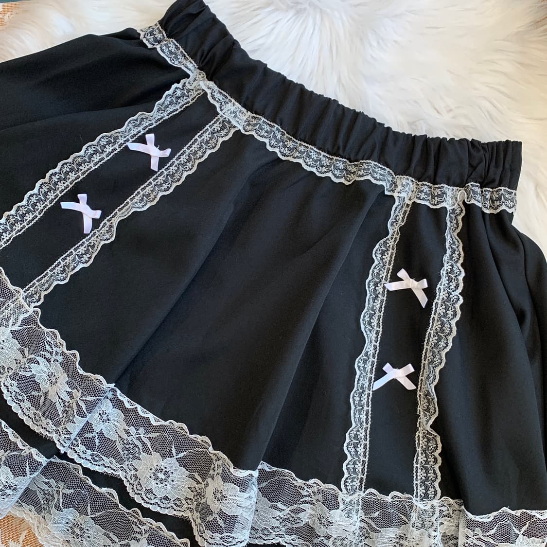 빈티지 고스로리 레이스 캉캉 플레어 스커트 1779 상품이미지3