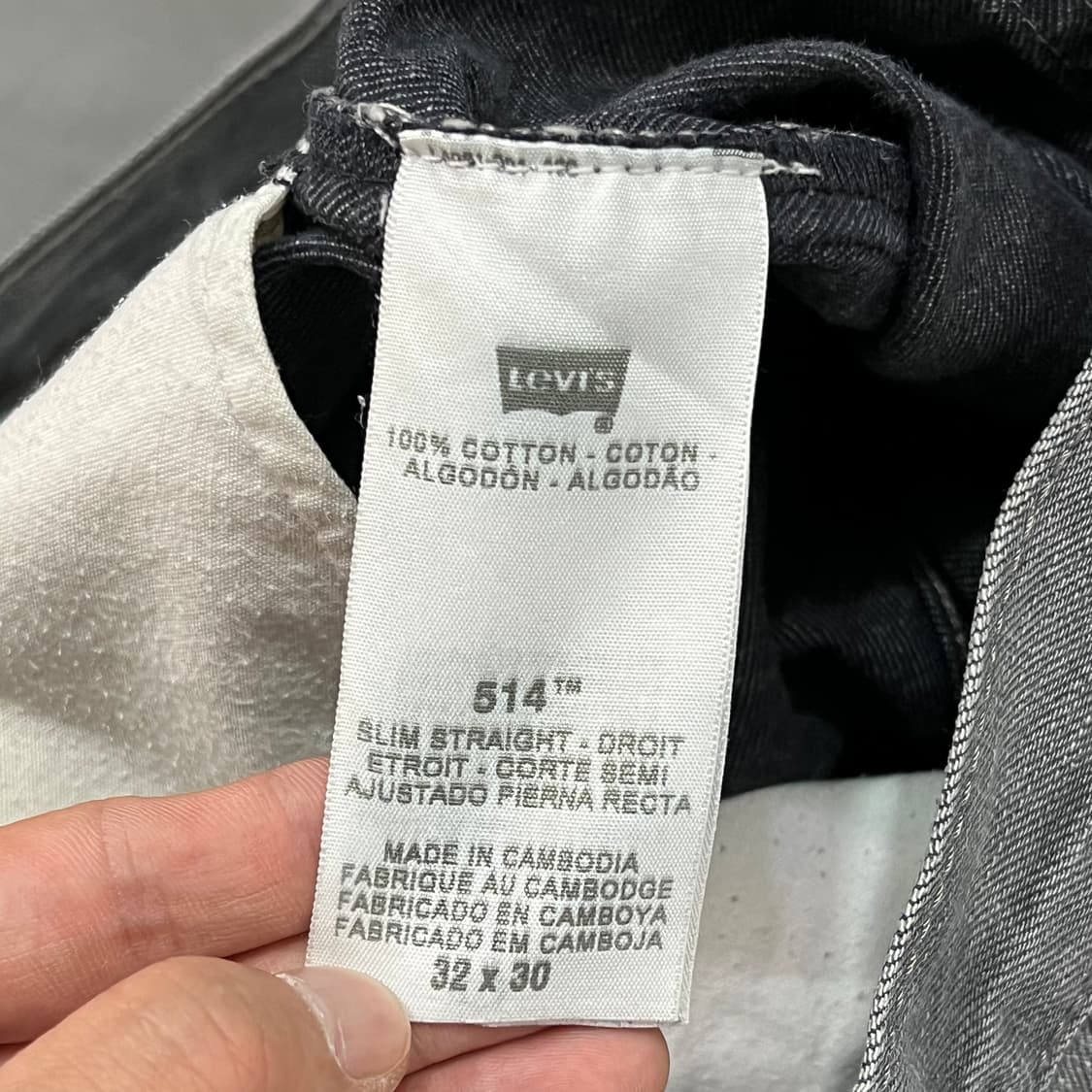 리바이스 514 흑청 데님팬츠 y18189 상품이미지7