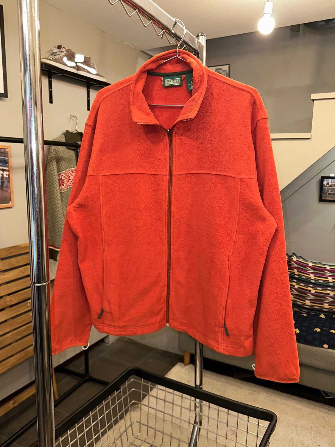LL Bean material orange fleece jacket 상품이미지2